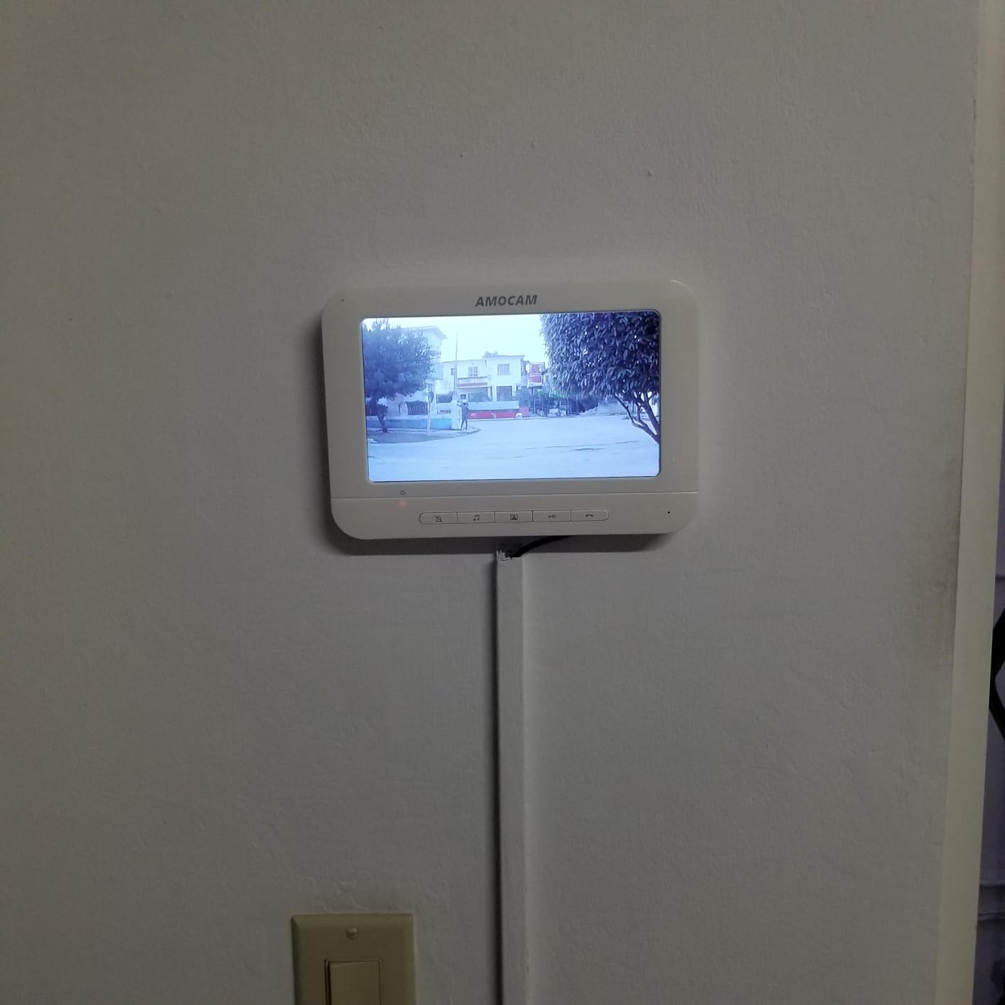 Video Intercom System, 7 Inche Monitor Wired Video Door Doorbell Kit, Outdoor IR Camera Door Intercom, Support Monitoring, 2-Way Audio Unlocking for Home customer photo 2