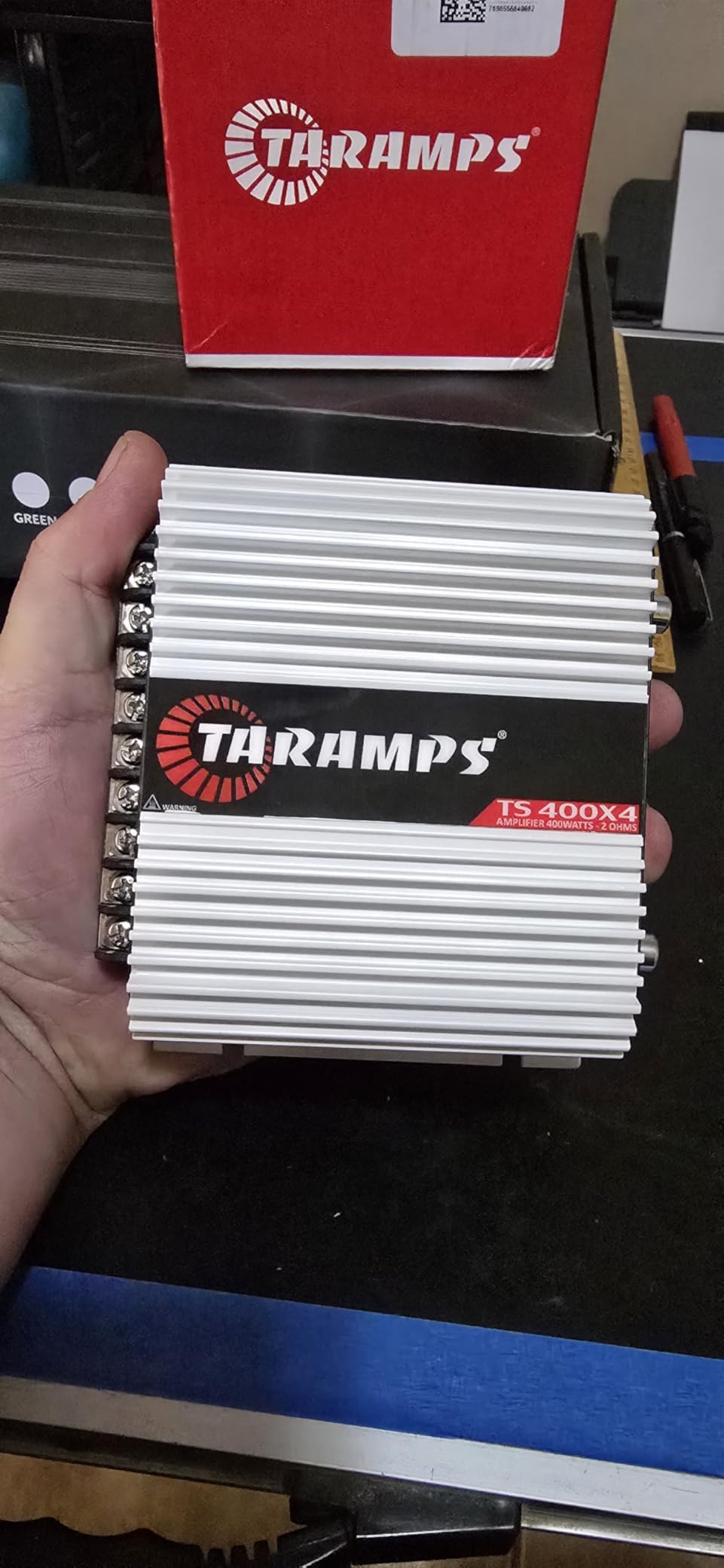 Taramps TS 400x4 400 watts RMS 4 Channels Full Range Car Audio Amplifier, 2 Bridged Channels, RCA Input Class D, Output Power, Multichannel Amplifier System customer photo 1