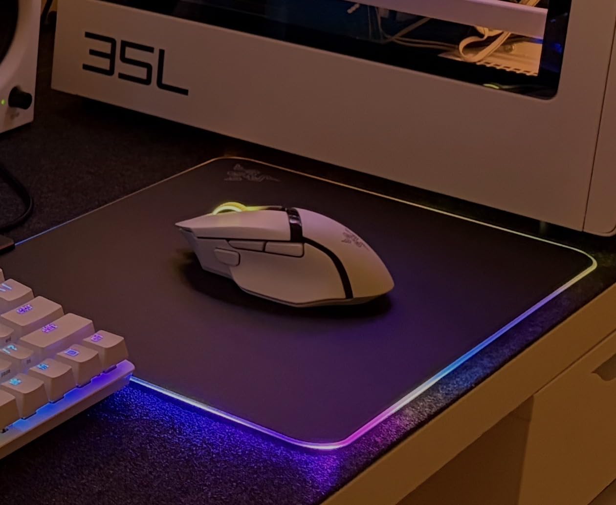 Razer Firefly Hard V2 RGB Gaming Mouse Pad: Customizable Chroma Lighting, Built-in Cable Management, Balanced Control & Speed, Non-Slip Rubber Base customer photo 1