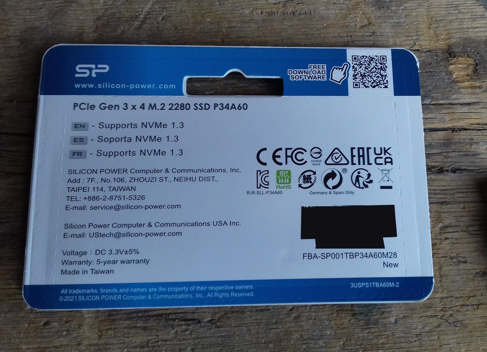 Silicon Power 256GB NVMe M.2 PCIe Gen3x4 2280 SSD (SP256GBP34A60M28) customer photo 2