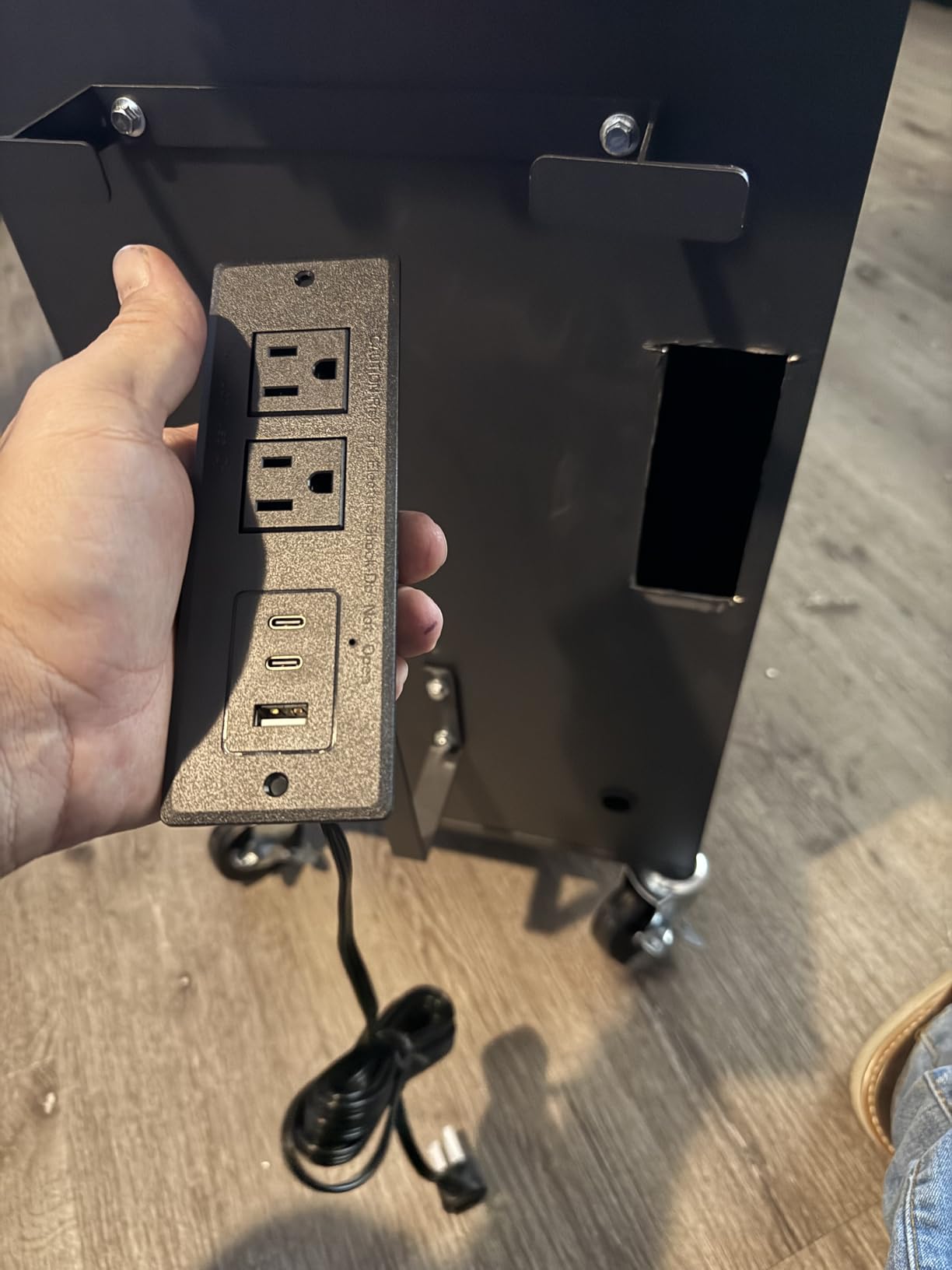 Rolling Tattoo Workstation Cart, 2-Drawer Lockable Utility Cart with Wheels, Metal Rolling Tool Chest with Cabinet & Side Trays, Mobile Workbench for Tattoo Studio, Salon, Garage, Workshop customer photo 2