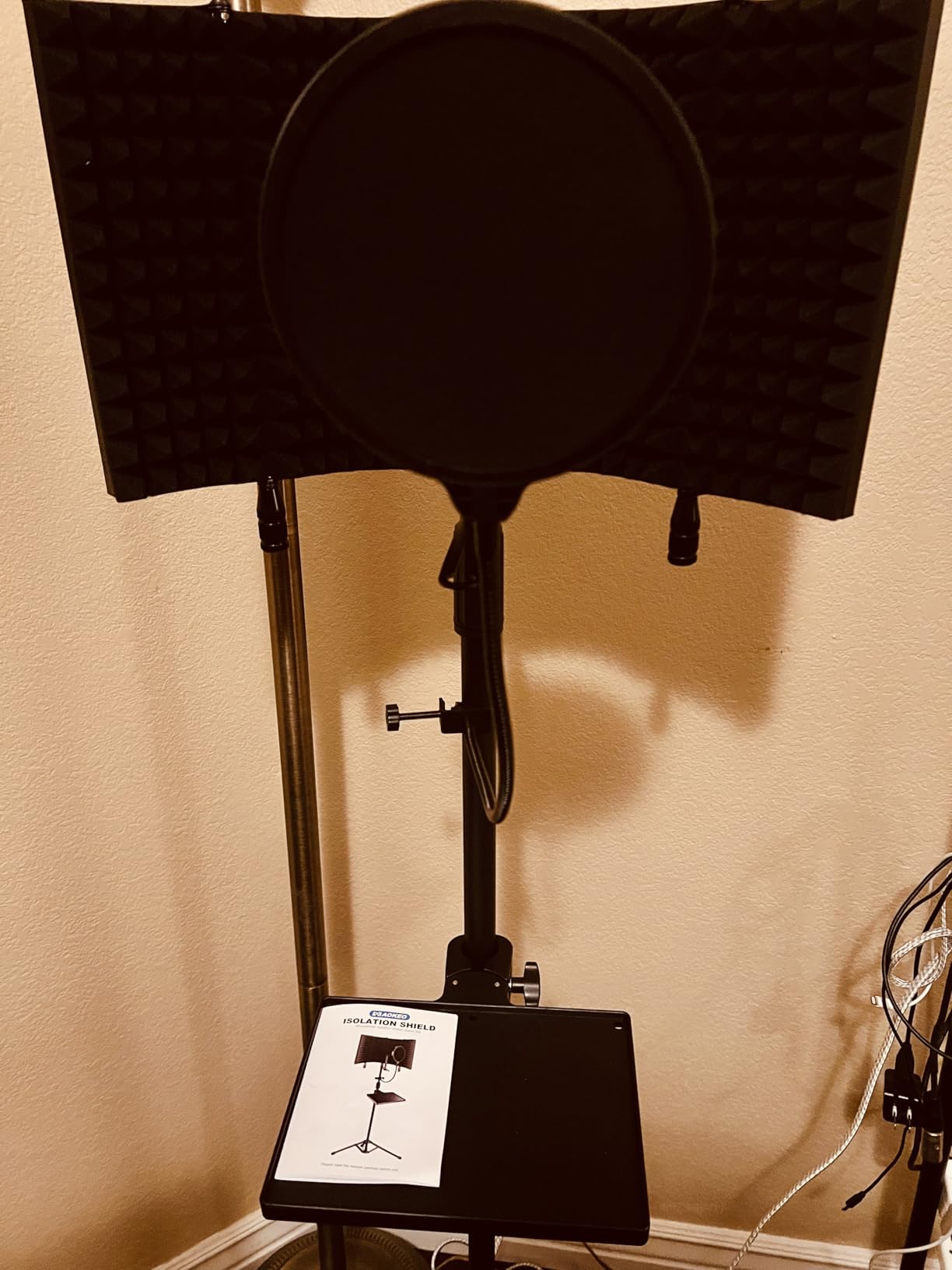 Professional Studio Recording Microphone Isolation Shield, Pop Filter, High density absorbent foam customer photo 1