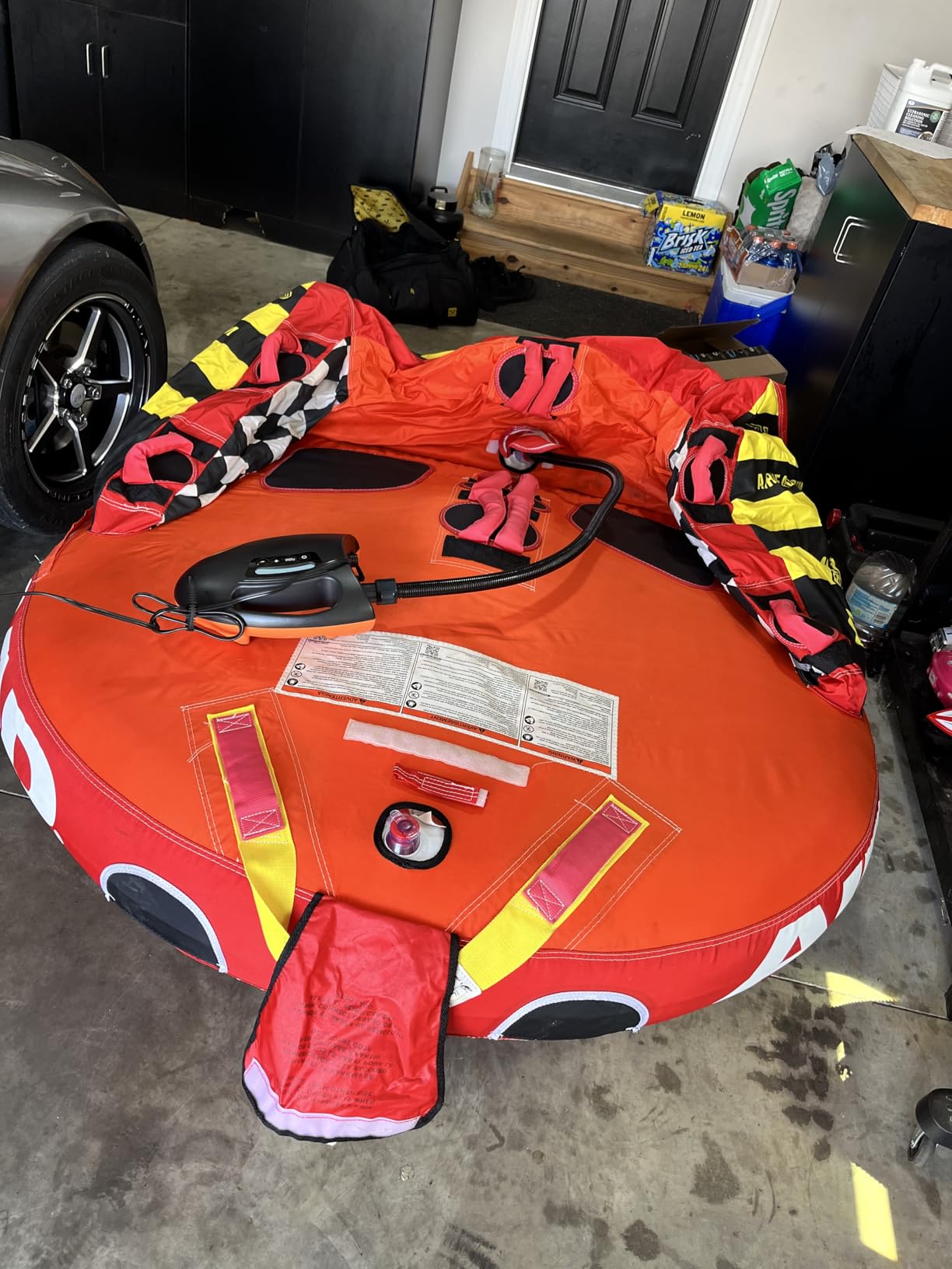 OutdoorMaster 20PSI High Pressure SUP Air Pump Shark - Intelligent Dual Stage Inflation & Auto-Off & Deflation, 12V DC Car Connector, for Inflatable Stand Up Paddle Boards, Boats customer photo 1