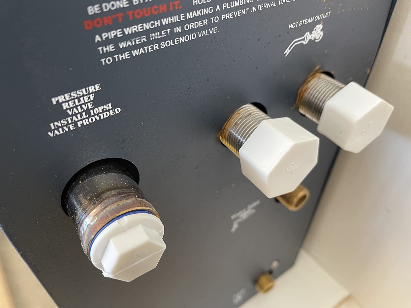 SteamSpa 12kW Steam Sauna Generator Premium Bundle 240V Steam Generator with Touch Pad Control, Steamheads, Pressure Relief Valve, Built-in Auto Drain and Plumber Quick Install Kit PRT1200BN-A customer photo 1