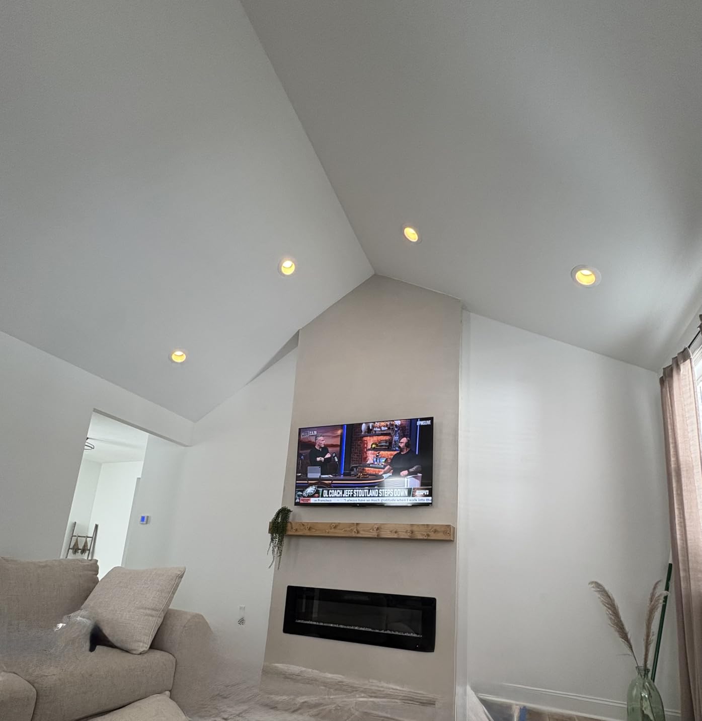 Xbeauty 50 inch Wall Mounted Recessed Electric Fireplace Insert, Ultra-Thin Lightweight LED Flush Mount Linear Fireplace Heater, Fit 2x4 & 2x6 Stud w/Touch Screen, Remote Control, 750W-1500W customer photo 2