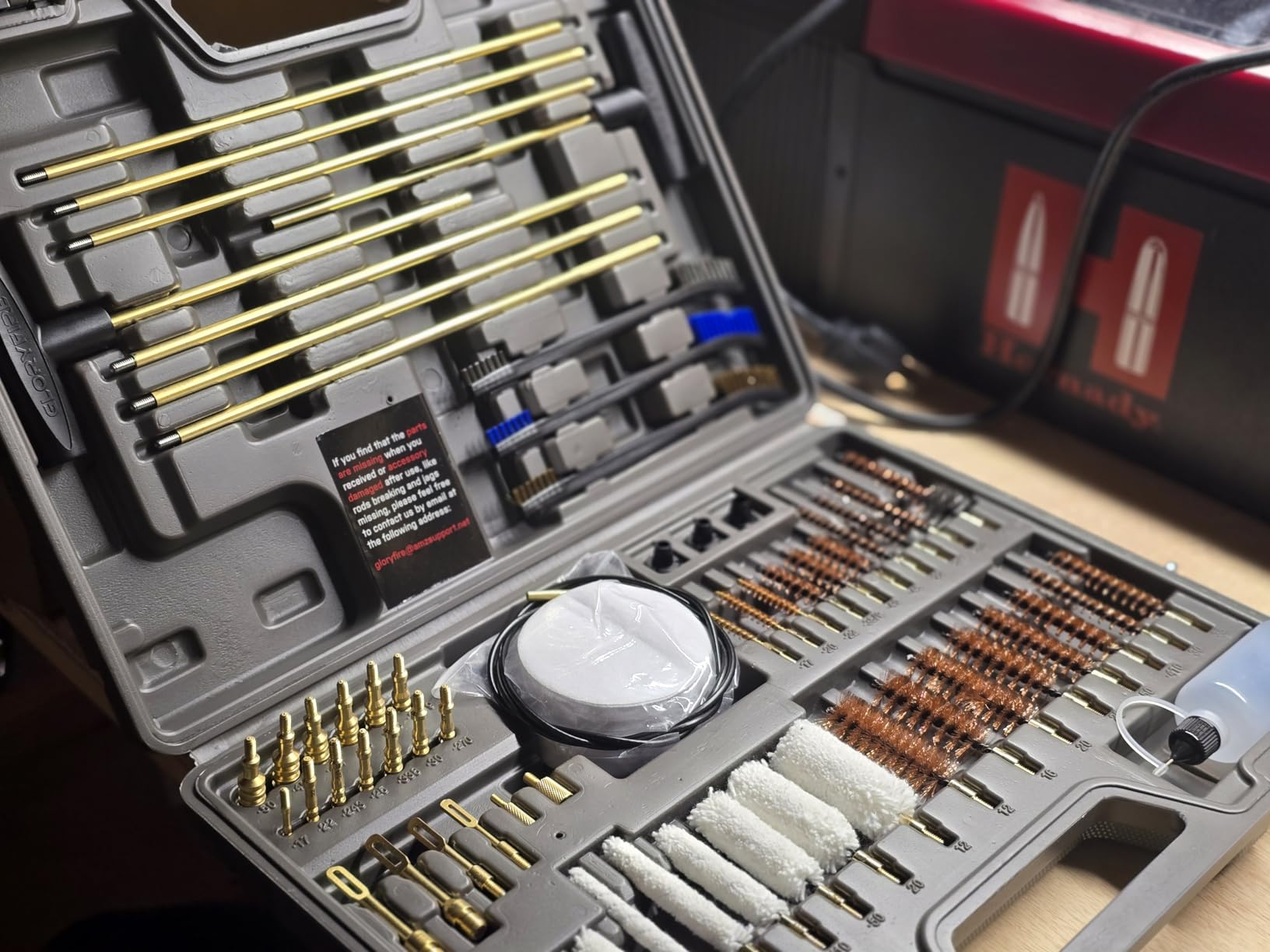 GLORYFIRE Elite Gun Cleaning Kit, Handgun Shotgun Pistol Universal Cleaning Kit with All Brass High-end Brushes, Jags, Reinforced and Lengthened Rods customer photo 2