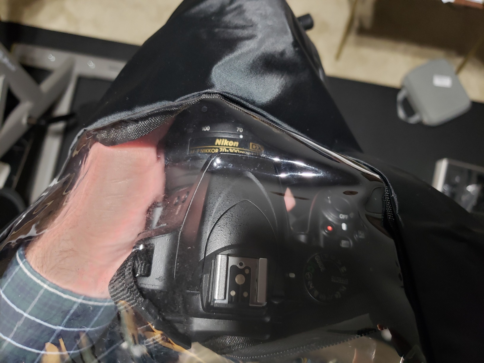 WANBY Waterproof Camera Rain Cover Professional Soft Black Camera Rain Covers for All DSLR SLR Cameras customer photo 2
