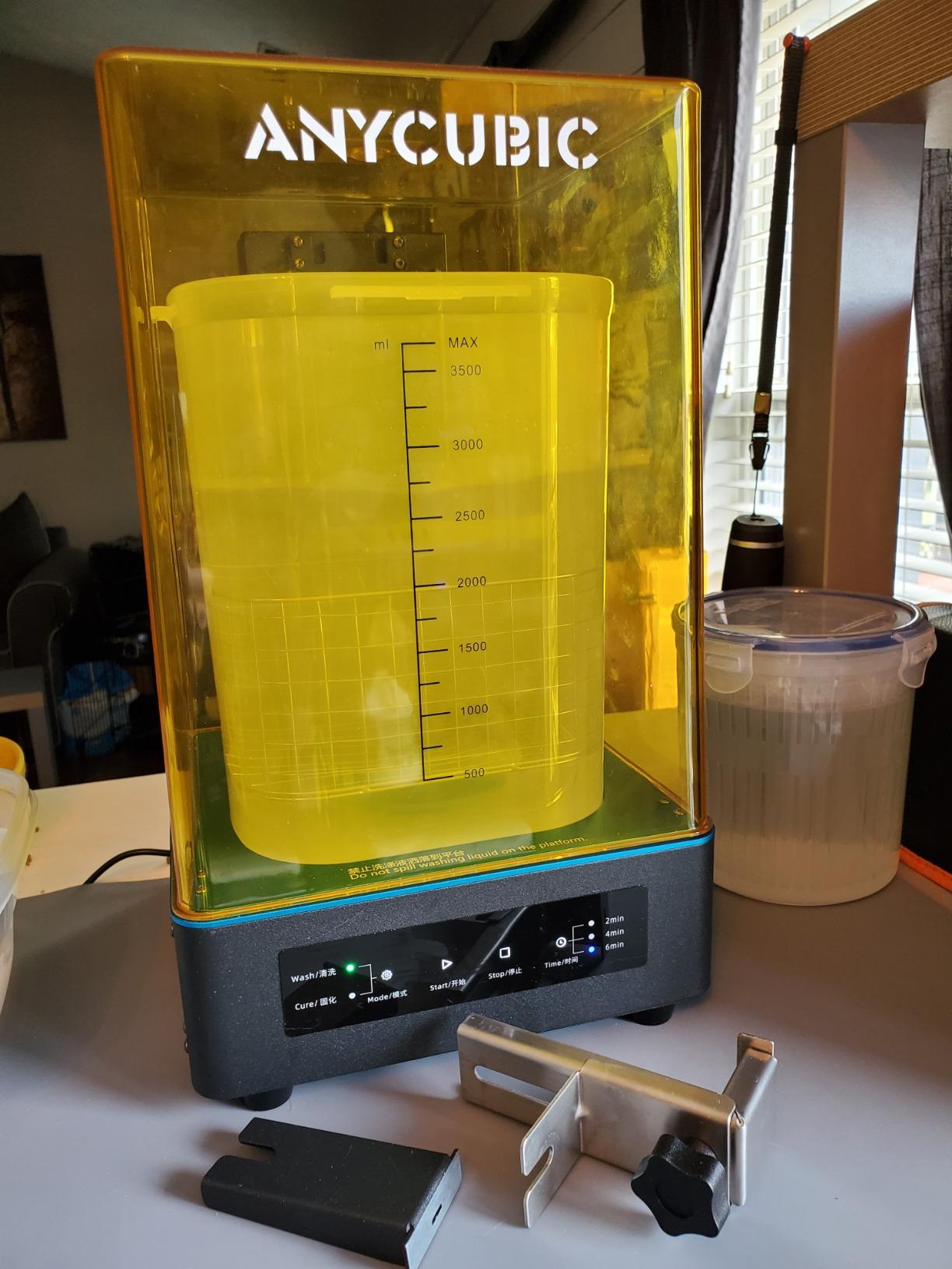 ANYCUBIC Wash and Cure 3, Upgraded Volume 2 in 1 Wash and Cure Station, with Gooseneck Lights, for Mars Anycubic Photon Mono 4 2 Resin 3D Printer, Washing Size of 165 x 100 x180 mm customer photo 1