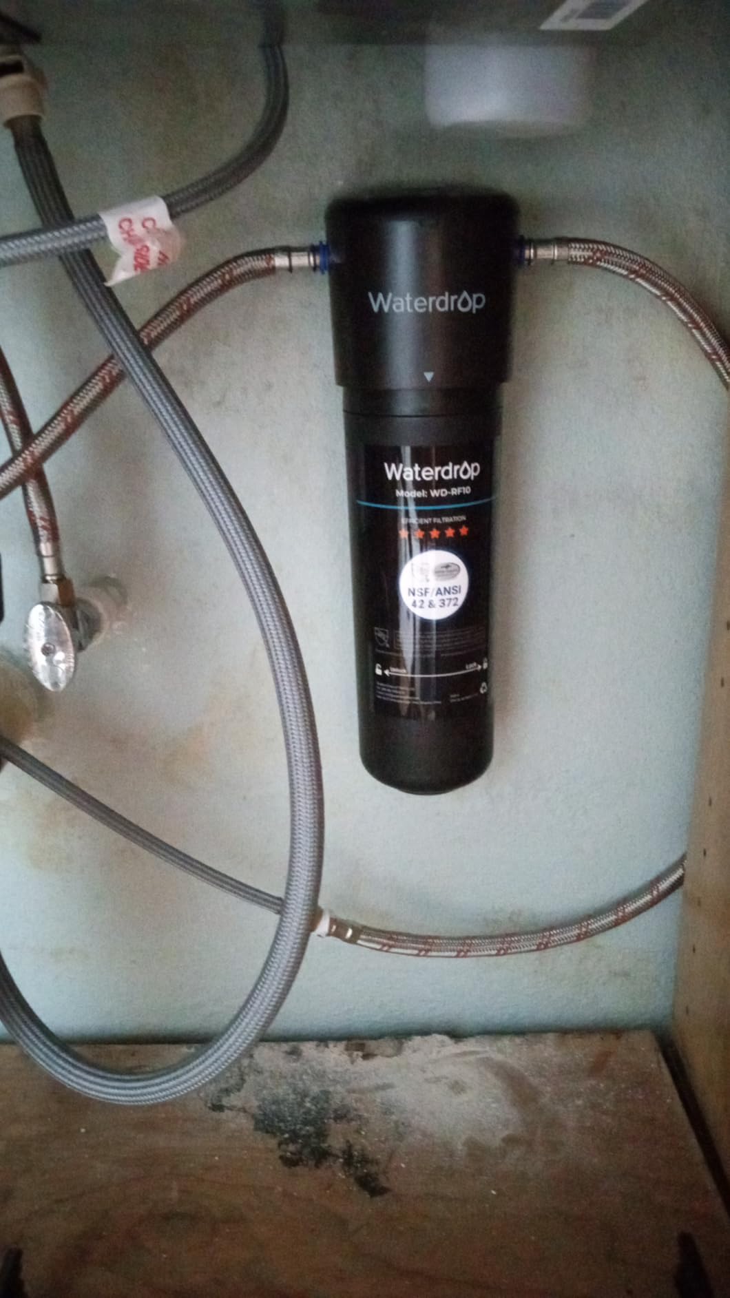 Waterdrop 10UA Under Sink Water Filter System, Reduces PFAS, PFOA/PFOS, Lead, Chlorine, Bad Taste & Odor, Under Counter Water Filter Direct Connect to Kitchen Faucet, NSF/ANSI 42 Certified, 1 Year customer photo 2