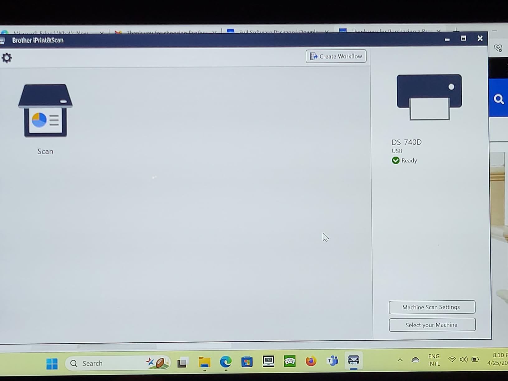 Brother DS-740D Duplex Compact Mobile Document Scanner customer photo 2