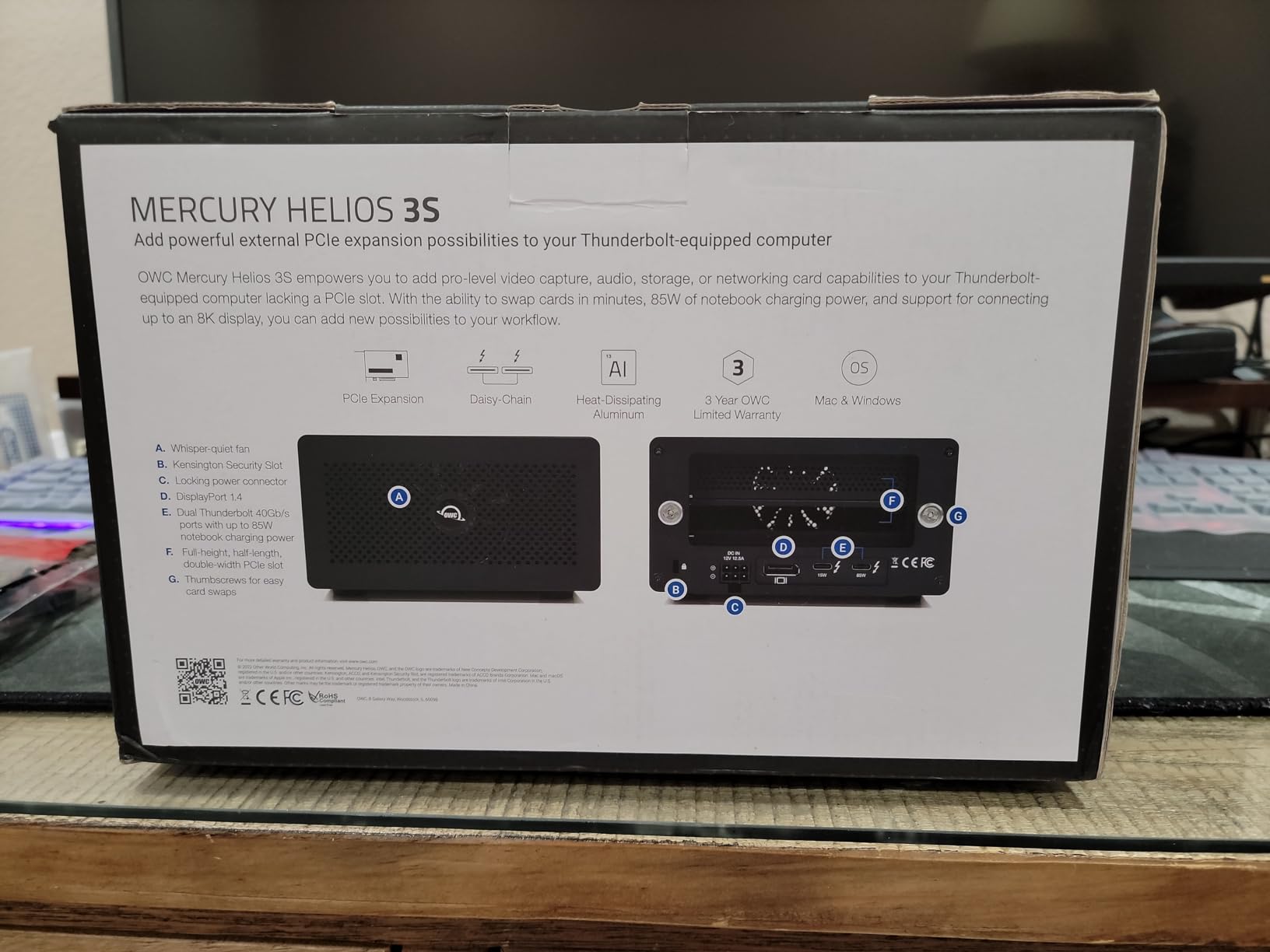 OWC Mercury Helios 3S Thunderbolt 3 PCIe Expansion Solution customer photo 2