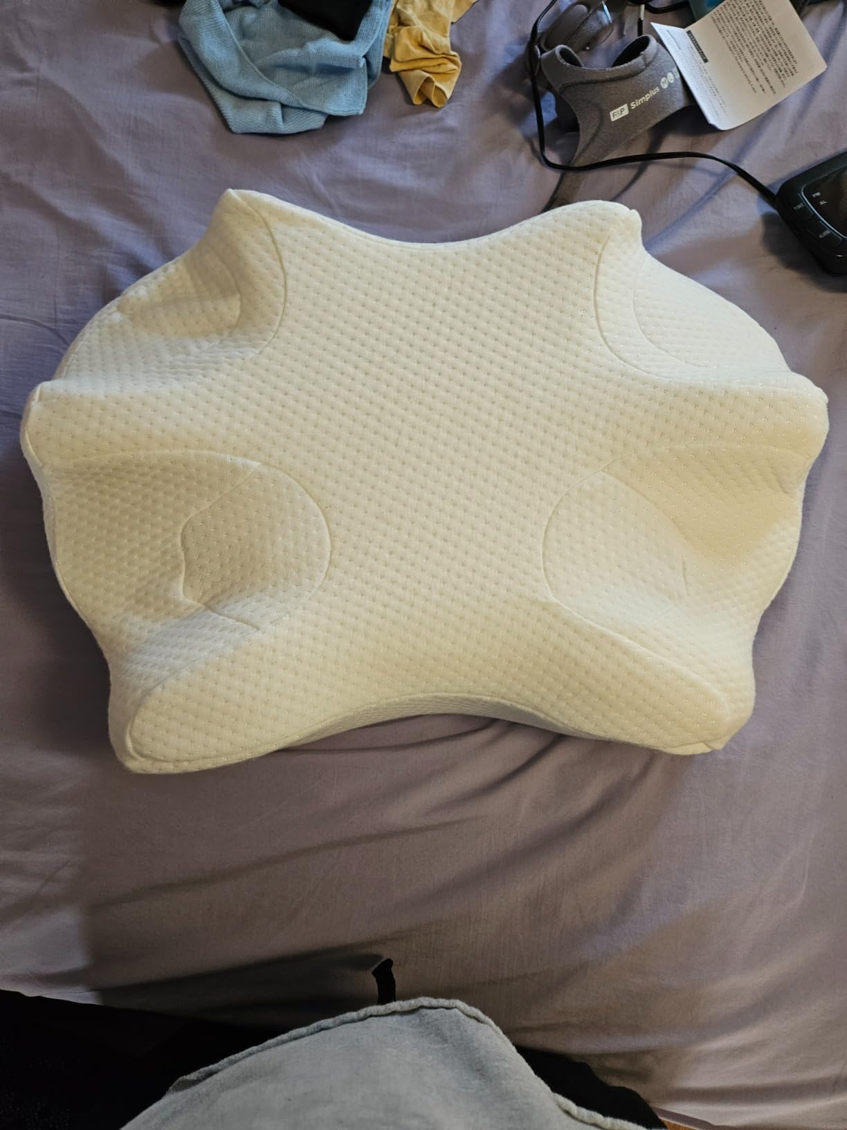 Lunderg CPAP Pillow for Side & Back Sleepers - Memory Foam with Adjustable Height - 2 Pillowcases Included (Machine Washable) - Reduce Air Leaks & Mask Pressure for Better Sleep - Works with ALL Masks customer photo 1