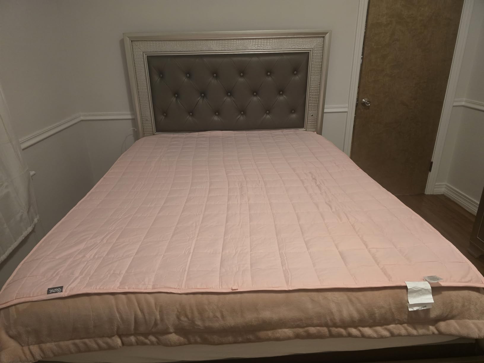 Bare Home Weighted Blanket All-Natural 100% Cotton with Nontoxic Glass Beads 60