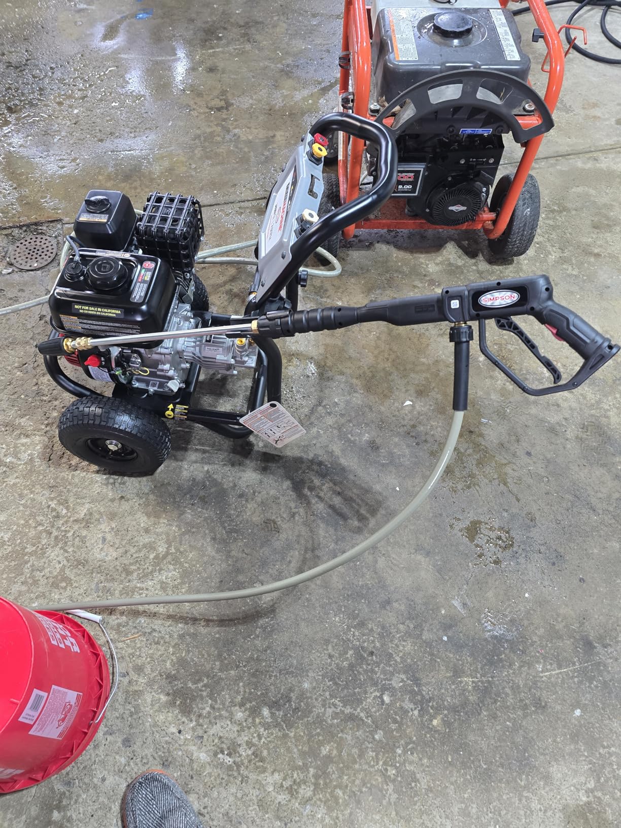 Simpson 3400 PSI Gas Pressure Washer, 2.5 GPM Residential Power Washer, Cold Water, 25' Hose, Clean Machine, 49-State Compliant (CM61083) customer photo 1
