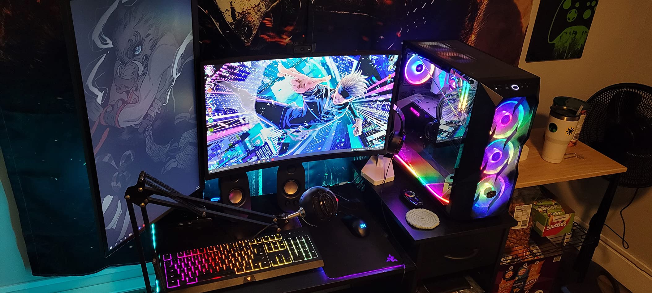 North Bayou Dual Monitor Desk Mount Stand Full Motion Swivel Computer Monitor Arm Fits 2 Screens up to 32