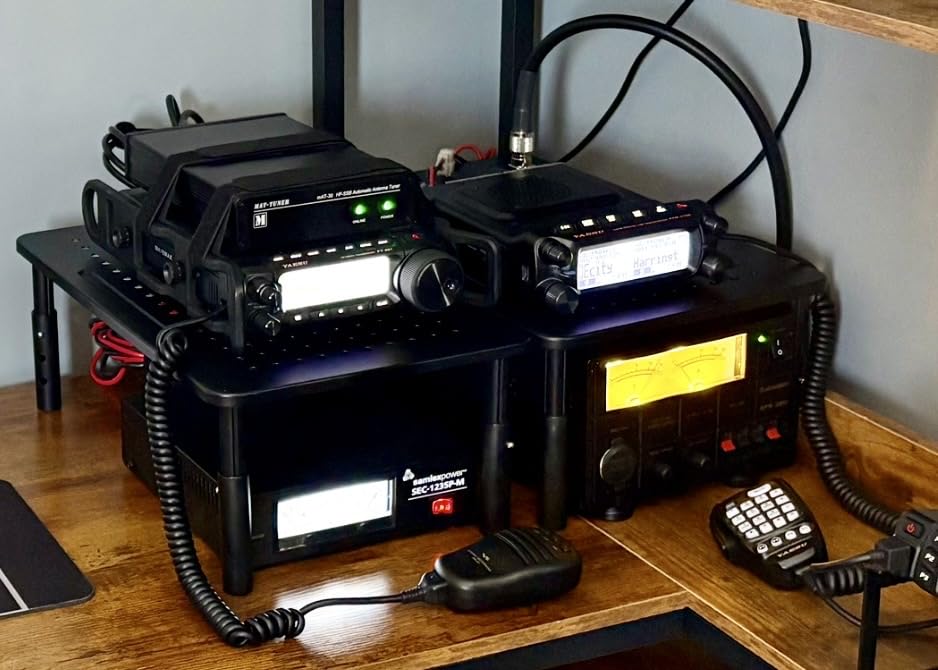 BONTEC Monitor Stand 2 Pack Height Adjustable Metal Riser with Pen Holder, Black, 14.5