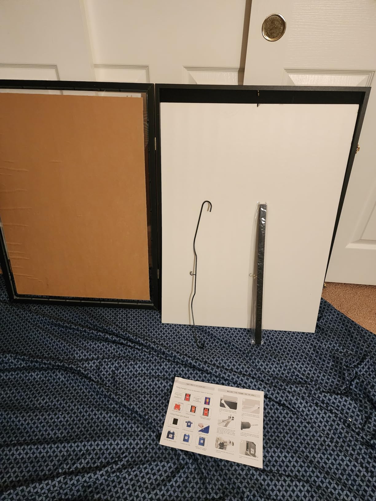 IHEIPYE Jersey Display Frame Case Lockable, Large Sport Jersey Shadow Box with 98% UV Protection Acrylic and Hanger for Baseball Basketball Football Soccer Hockey Shirt and Uniform,Black customer photo 2