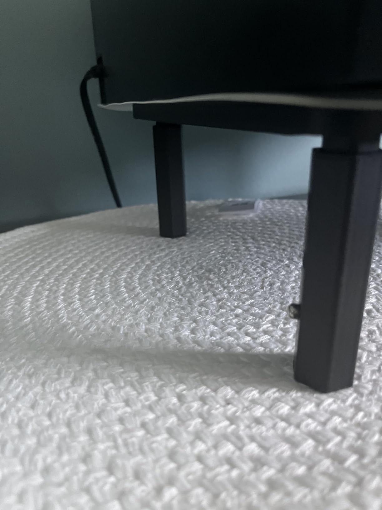 EVOOOMI Back Saver Monitor Stand for Desk - 2 Pack Monitor Riser - Anti-Skid HD Hexagonal Steel Computer Stand - Free Cable Ties - Mesh Metal Computer Item Stand - Printer & iMac customer photo 1