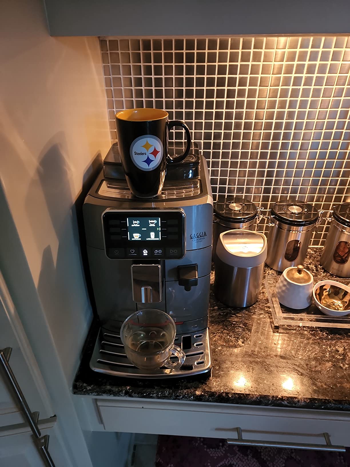 Gaggia Cadorna Prestige Super-Automatic Espresso Machine, Medium, 60.8 fl.oz. Anthracite customer photo 2