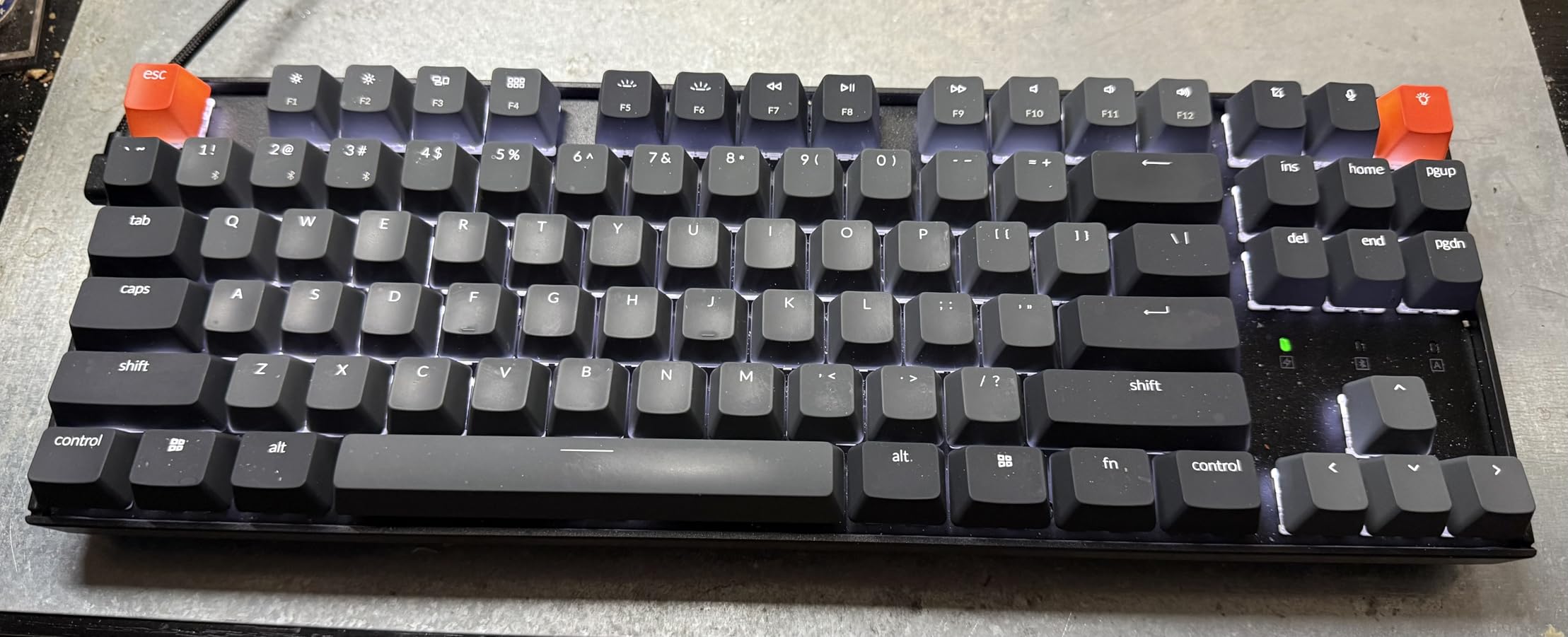 Keychron K8 Tenkeyless Wireless Mechanical Keyboard for Mac, White Backlight, Bluetooth, Multitasking, Type-C Wired Gaming Keyboard for Windows with Brown Switch customer photo 2