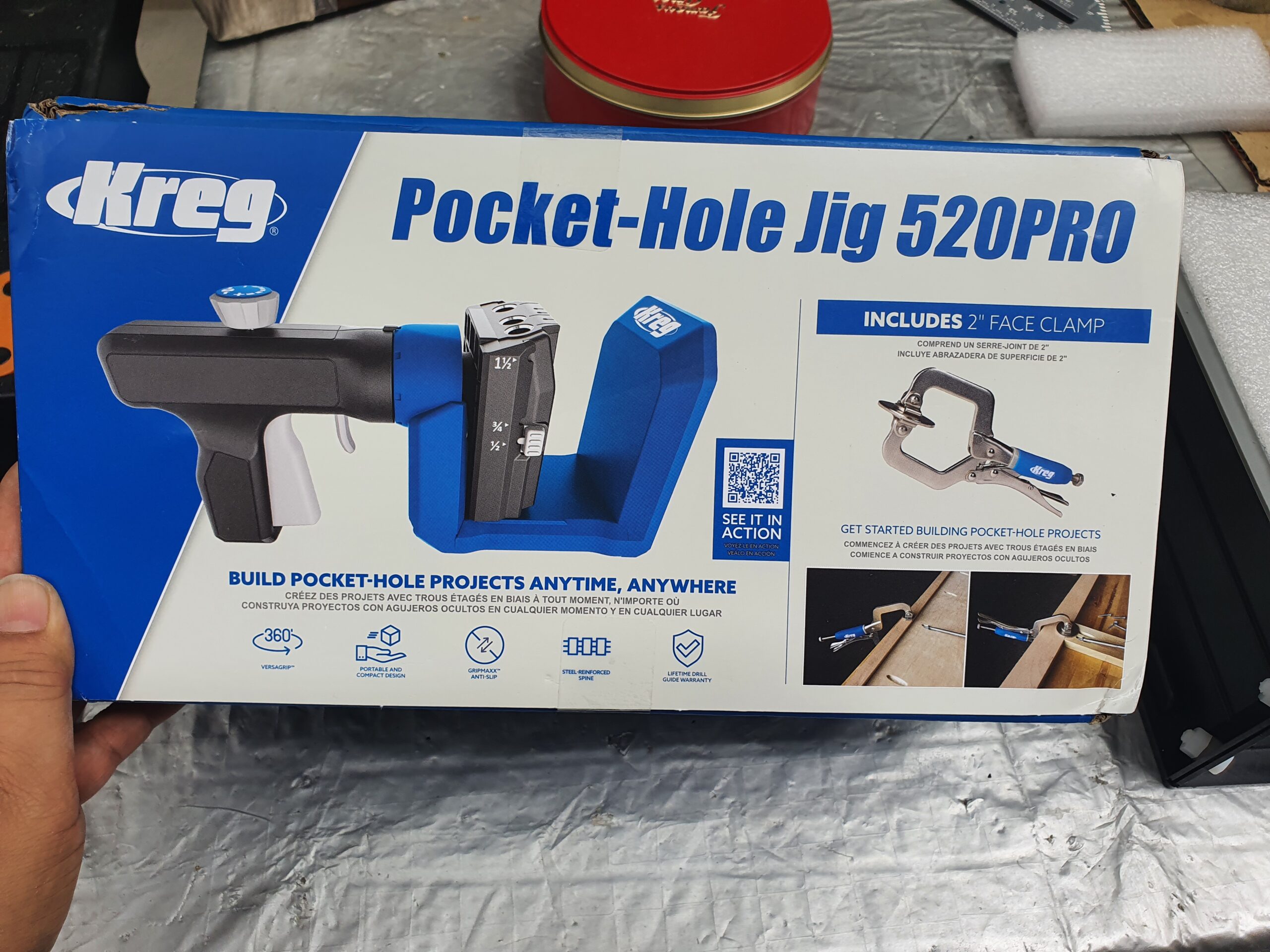 Kreg Pocket-Hole Jig - KPHJ520PRO2 - New Model - Premium Carpentry & Woodworking Tool - For Materials 1/2-1 1/2 Inches Thick - Includes 60 Pocket-Hole Screws customer photo 2