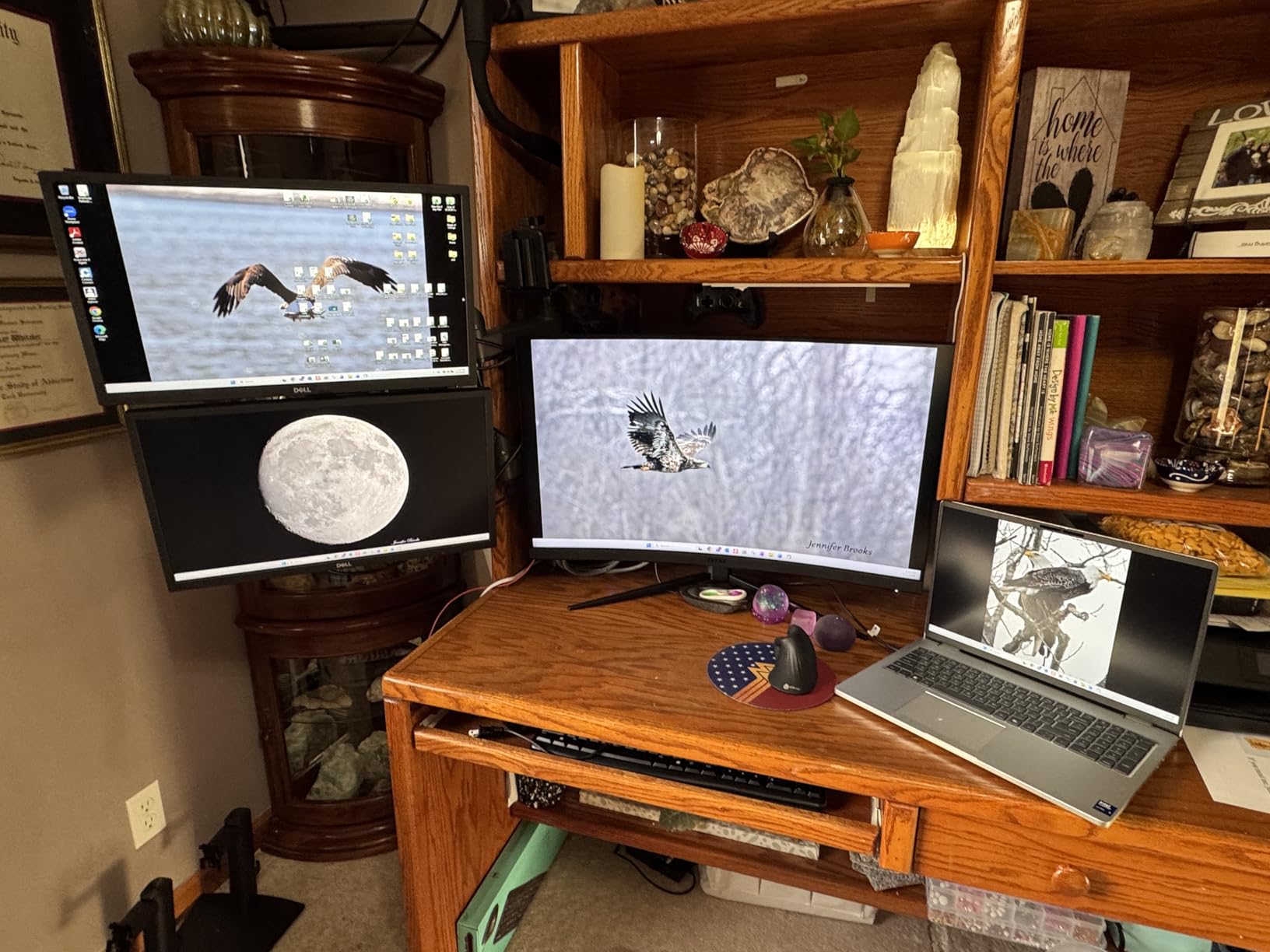 North Bayou Dual Monitor Desk Mount Stand Full Motion Swivel Computer Monitor Arm Fits 2 Screens up to 27