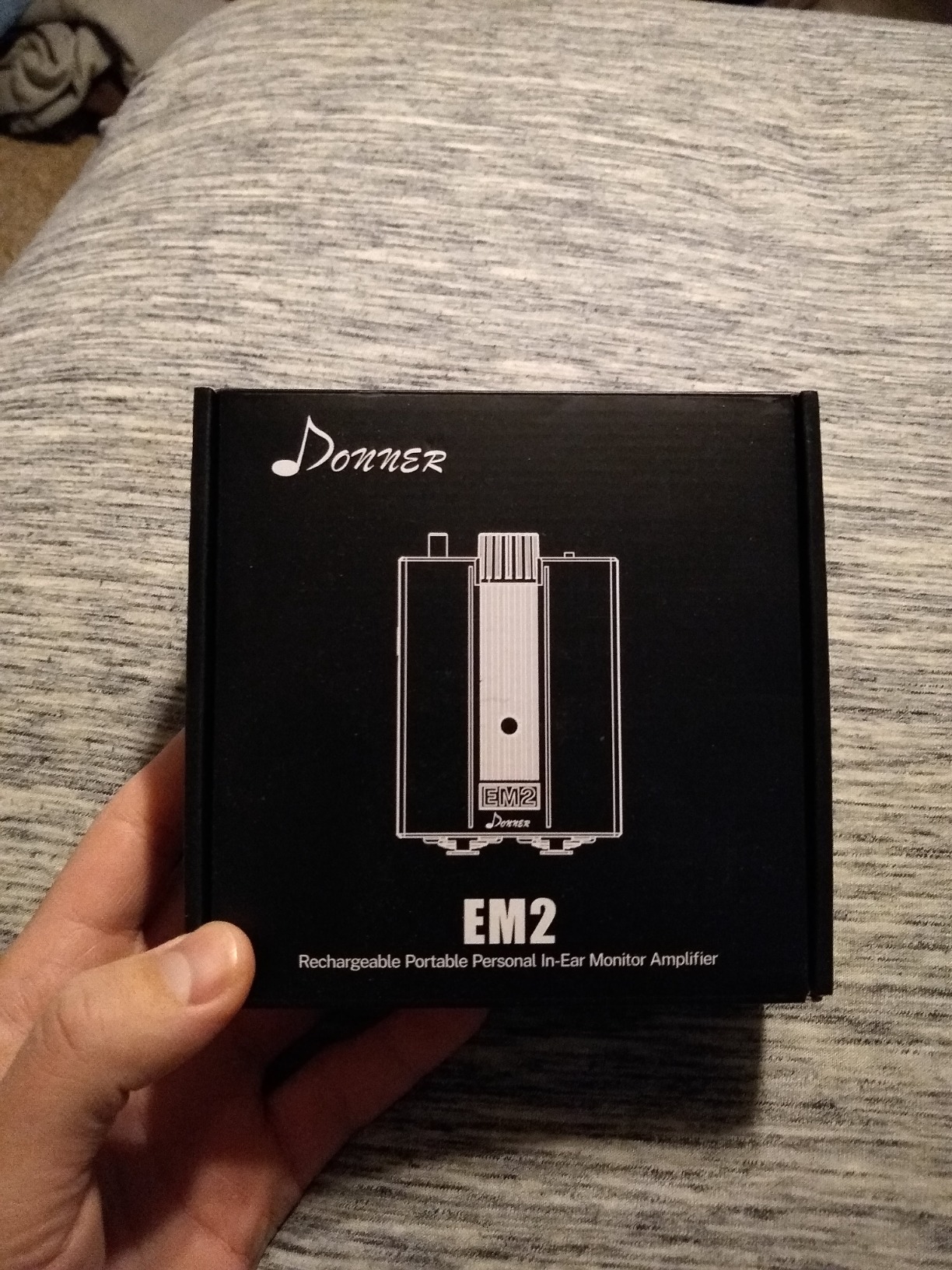 Donner EM2 Headphone Amplifier DC 5V-1A, 3.5mm Rechargeable Portable in-Ear Monitor Amplifier with 8Ω to 250Ω Impedance, with 2 XLR and 1/4