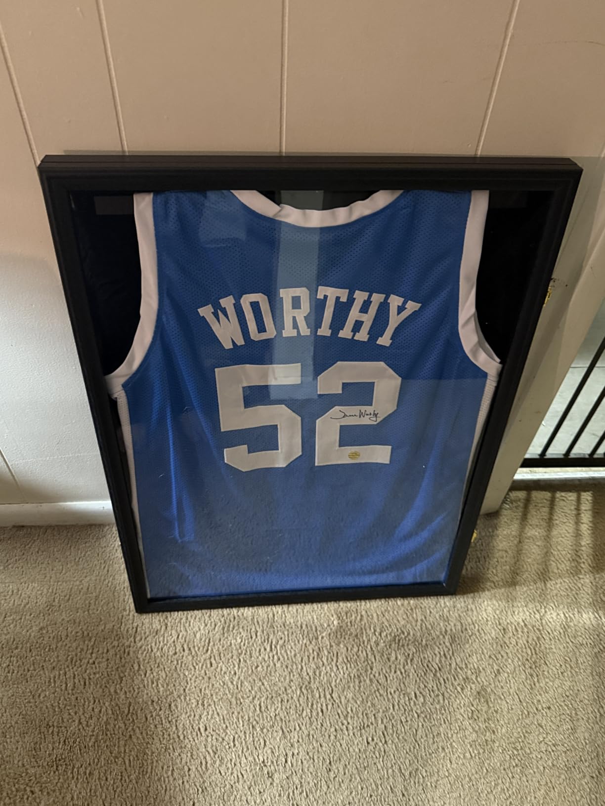 KCRasan Jersey Display Frame Case - Large Lockable Frames Shadow Box with UV Protection for Baseball Basketball Football Soccer Hockey Sport Shirt Matte Black Finish customer photo 1