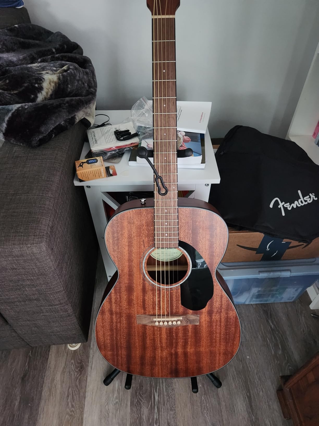Fender CC-60S Solid Top Concert Acoustic Guitar - All Mahogany Bundle with Gig Bag, Tuner, Strap, Strings, Picks, and Austin Bazaar Instructional DVD customer photo 2