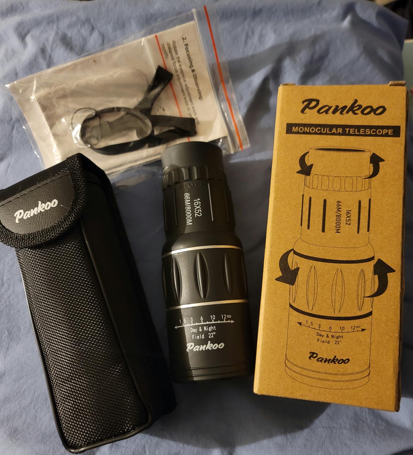 16X52 Monocular, Birthday Gifts for Men Dad Husband Him, Telescope High Powered for Adults, 2023 Power Prism Compact Monoculars for Adults Kids, Gadgets for Men, Valentines Gifts Ideas customer photo 1