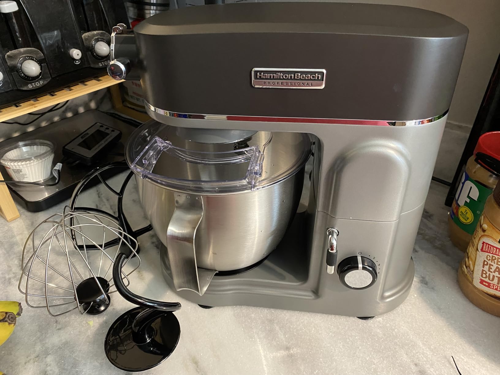 Hamilton Beach Professional All-Metal Stand Mixer with Specialty Attachment Hub, 5 Quart Bowl, 12 Speeds, Includes Flat Beater, Dough Hook, Whisk (63240) customer photo 1