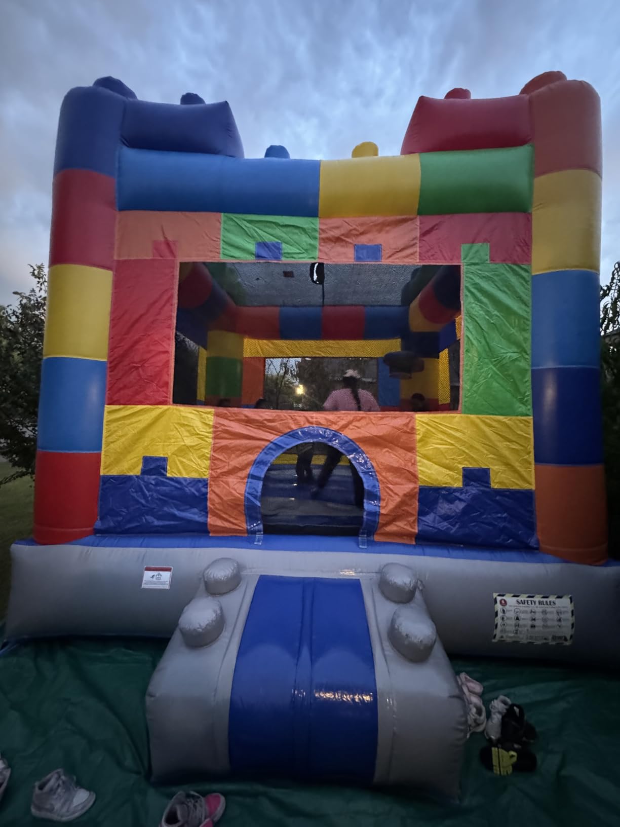 HeroKiddo 13'x13' Commercial Bounce House with Blower & Basketball Hoop; Durable 15'Tall Vinyl Bouncy Castle Inflatable Jumper for Kids and Adults, Rental Quality, Indoor & Outdoor customer photo 2