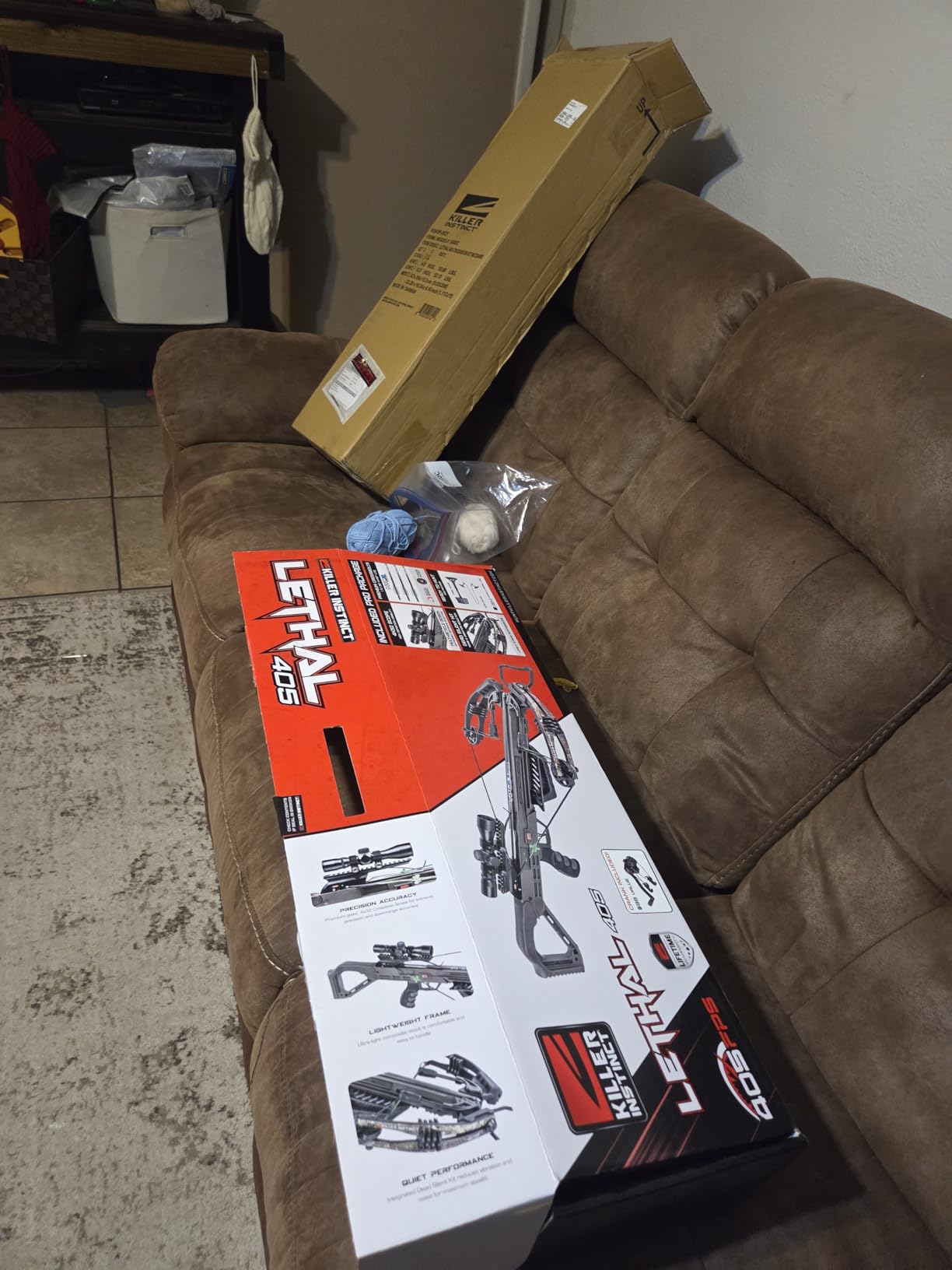 Killer Instinct Lethal 405 Crossbow Pro Package with 4x32 Non-Illuminated Scope, Rope Cocker, String Suppressors, 3-Bolt Quiver, 3 Hypr Lite Bolts and Field Tips customer photo 1