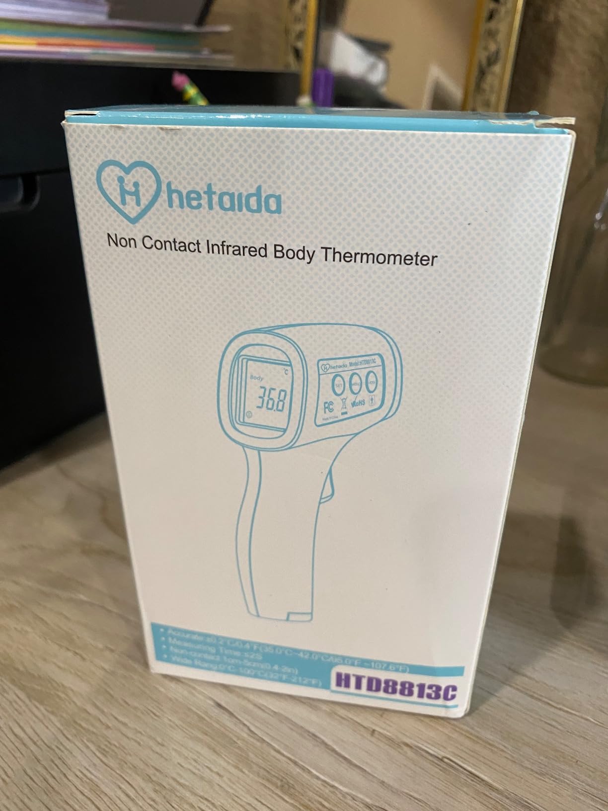 Digital Thermometer for Adults and Kids, No Touch Forehead Thermometer for Baby, 2 in 1 Body Surface Mode Infrared Thermometer with Fever Alarm and Instant Accuracy Readings customer photo 1