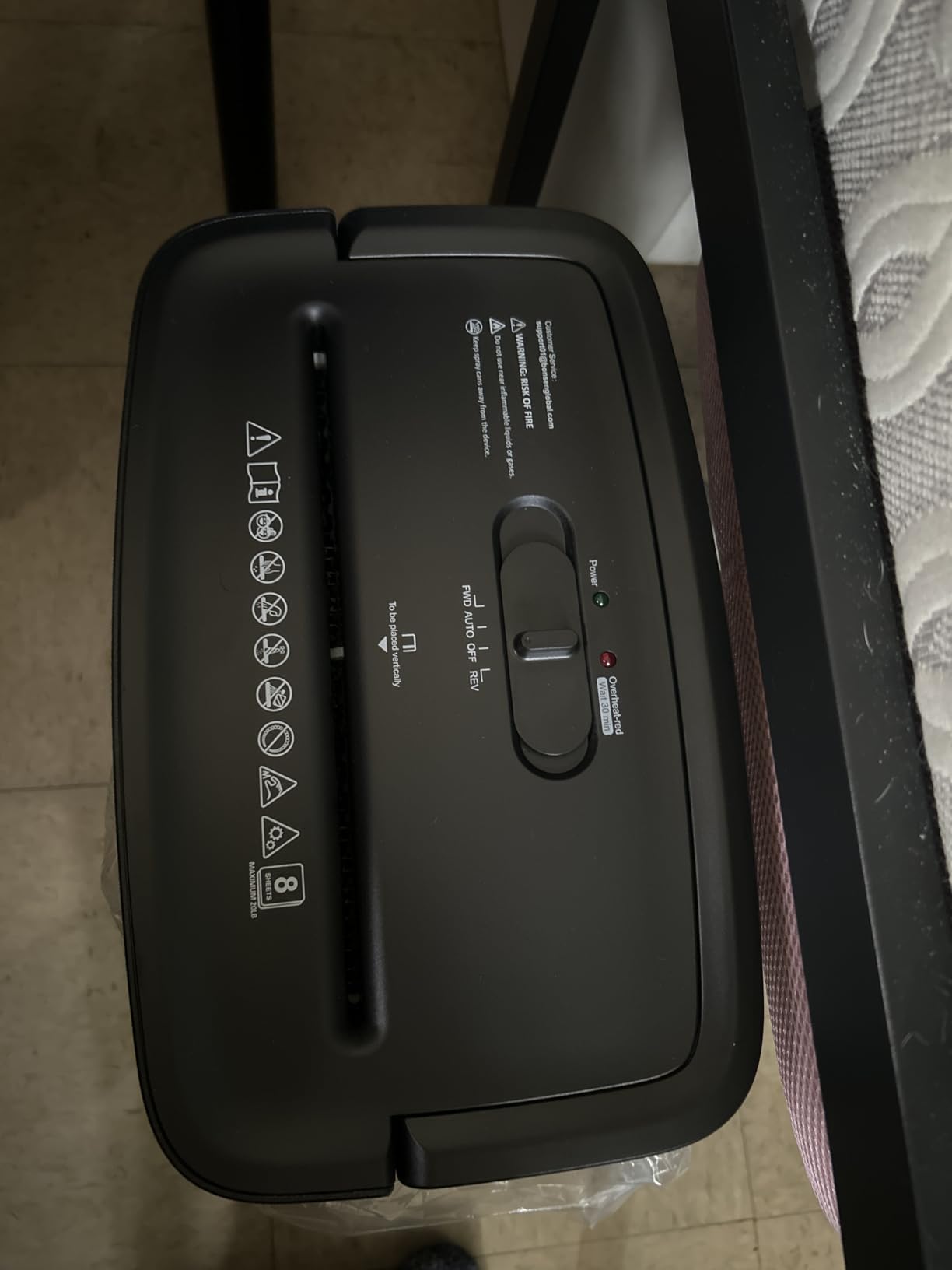 BONSEN Shredder for Home Office, 4 Gallons 8-Sheet Cross Cut Credit Card Shredder, Small Paper Shredder for Home Use, High Security Level P-4, ETL Certification (S3101) customer photo 2