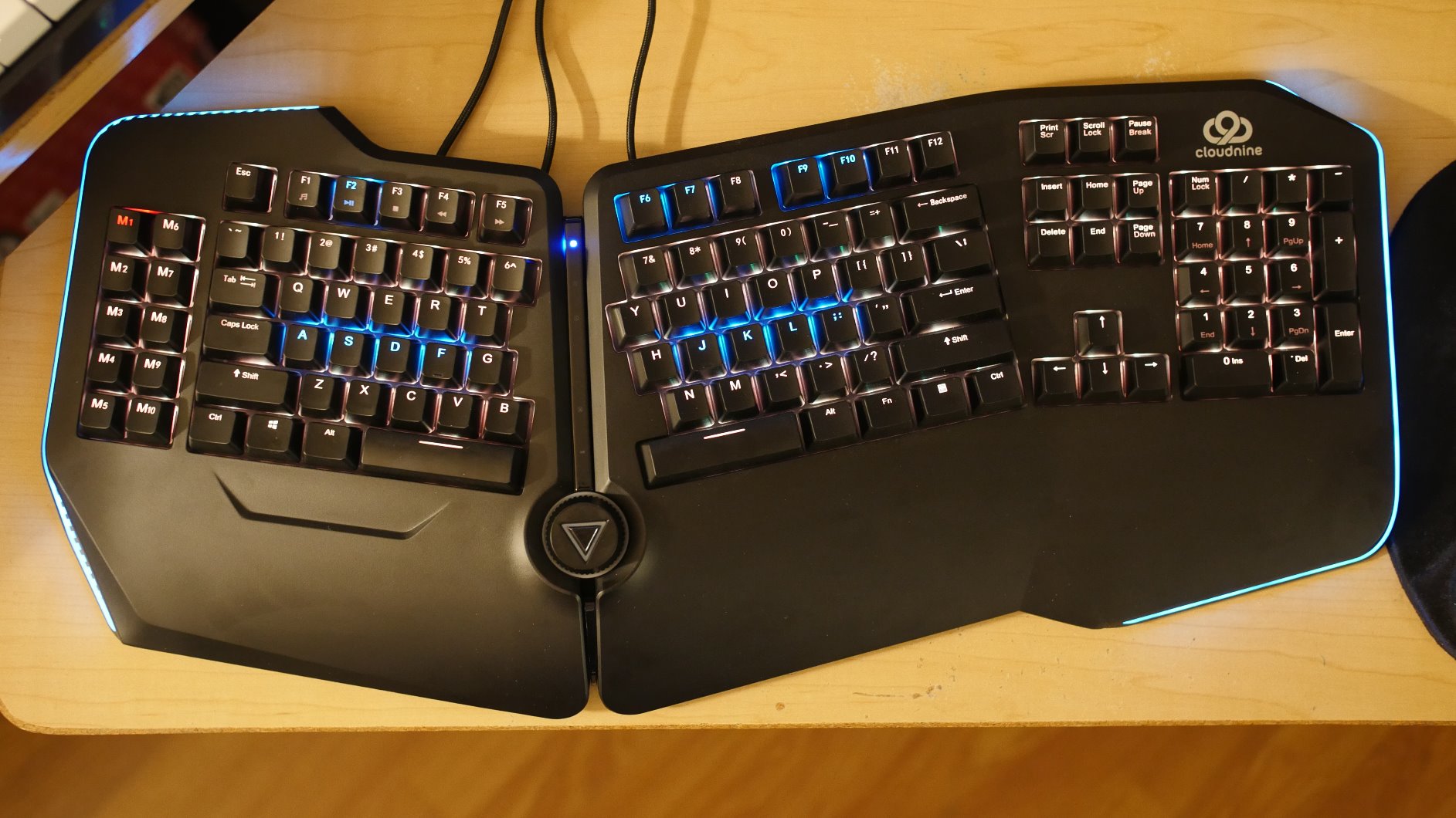 Cloud Nine C989 Ergonomic Mechanical Keyboard for PC - Kailh Linear Red Switches - RGB Light Up LED Backlit with USB - Ergo Split Key Board with Macro customer photo 1