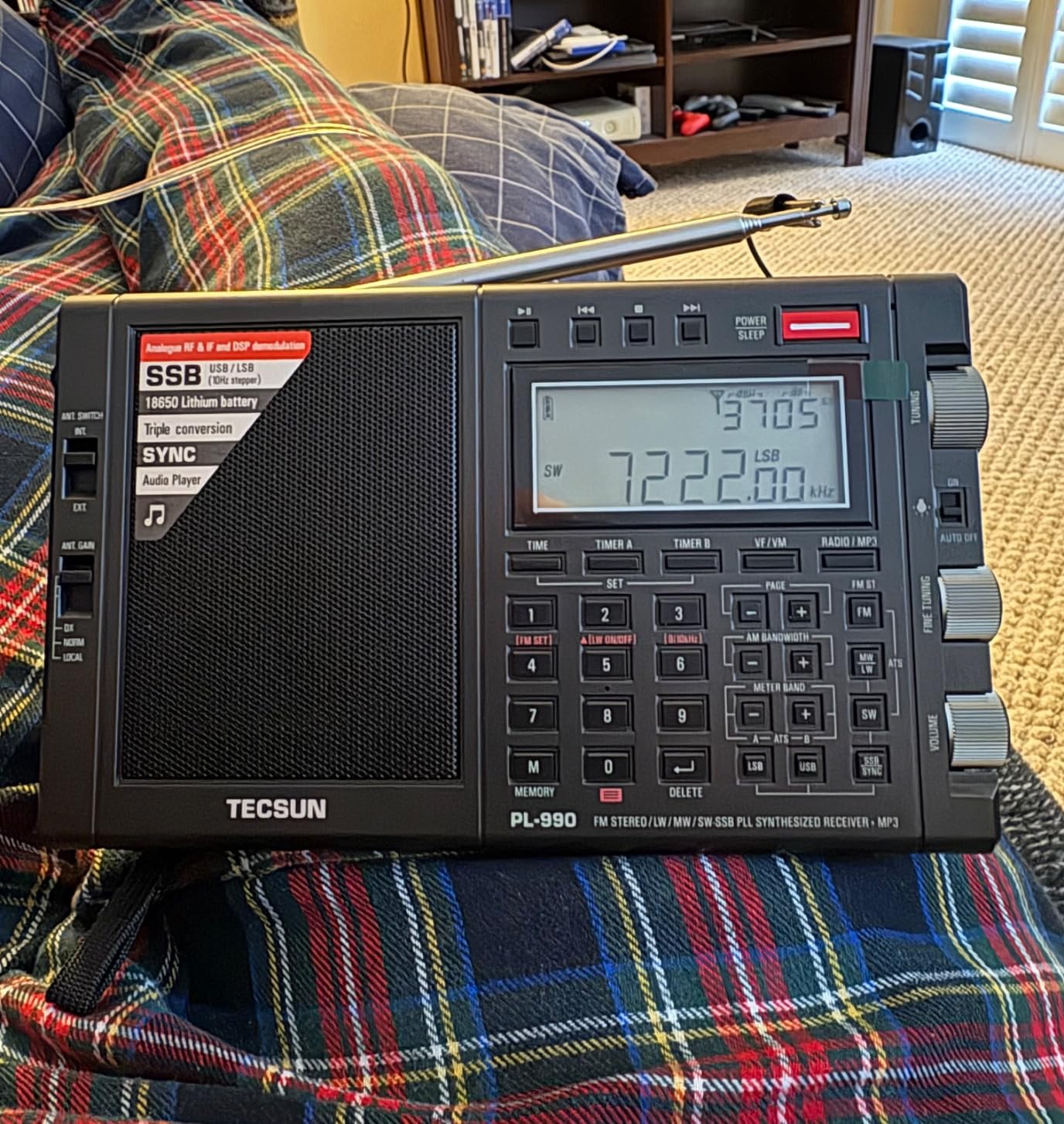 Tecsun PL990 Digital Worldband AM/FM Shortwave Longwave Radio with Single Side Band Reception & MP3 Player customer photo 1