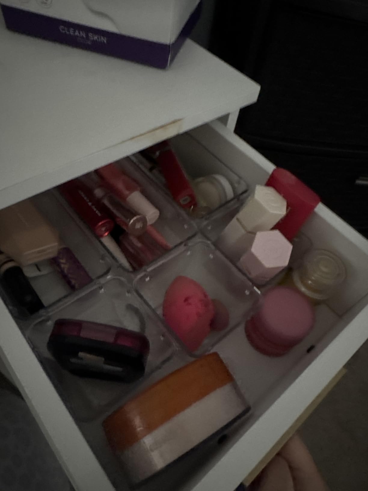 Vtopmart 25 PCS Clear Plastic Drawer Organizers Set, 4-Size Versatile Bathroom and Vanity Drawer Organizer Trays, Storage Bins for Makeup, Bedroom, Kitchen Gadgets Utensils and Office customer photo 2