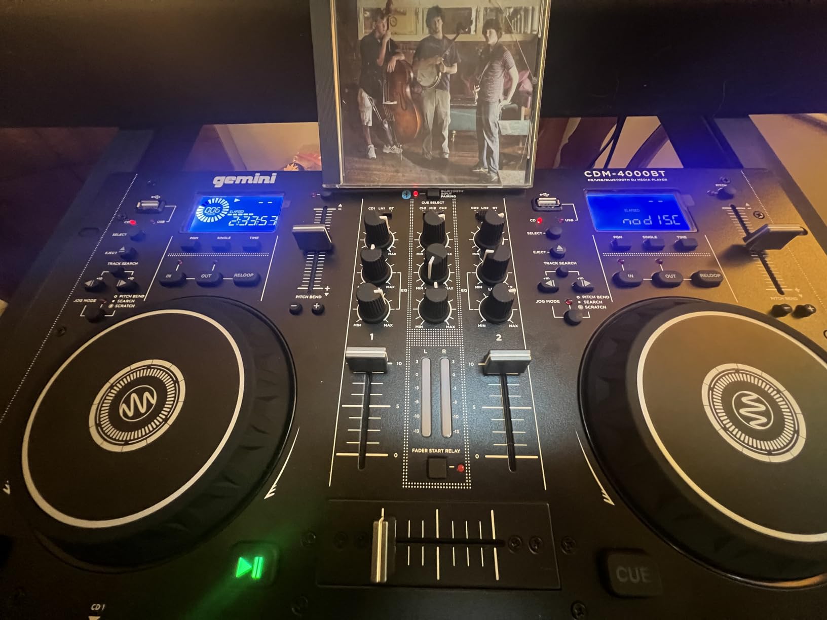 Gemini Sound CDM-4000BT: All-in-One DJ Standalone DJ CD Player & Mixer Combo with Bluetooth - Dual CD/USB for Home & Event Use, User-Friendly Controls with Jog Wheels and Pitch Control customer photo 2