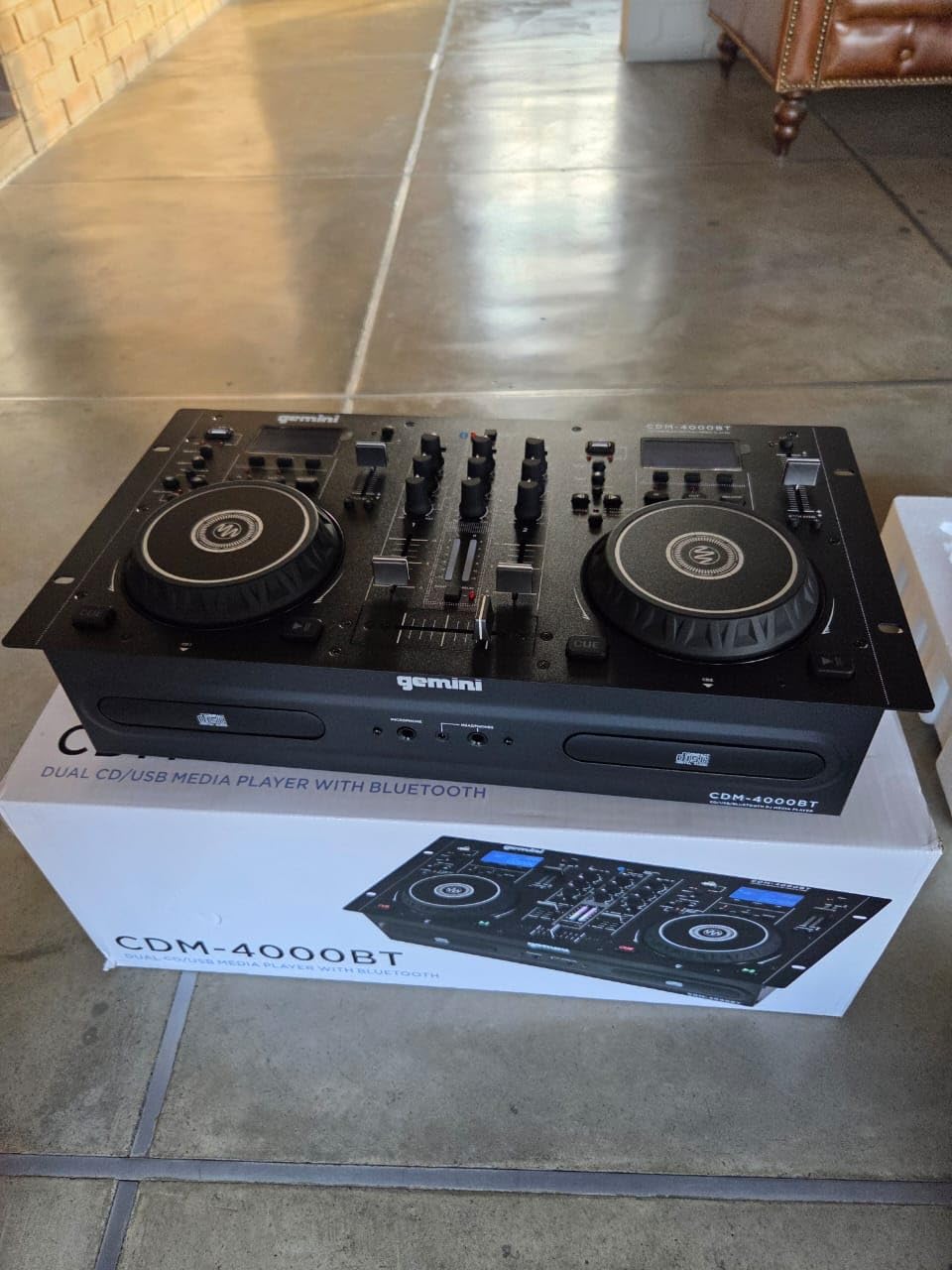Gemini Sound CDM-4000BT: All-in-One DJ Standalone DJ CD Player & Mixer Combo with Bluetooth - Dual CD/USB for Home & Event Use, User-Friendly Controls with Jog Wheels and Pitch Control customer photo 3