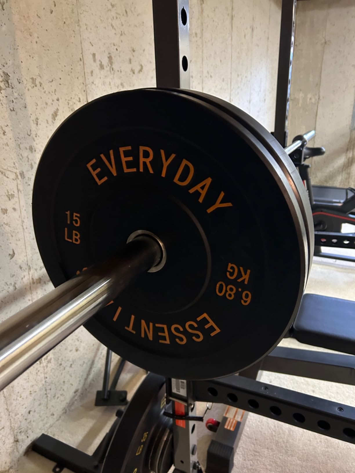 BalanceFrom Olympic Rubber Bumper Weight Plate Set with Steel Hub Inserts - 2-Inch Hole Plates for Strength Training, Powerlifting, and Weightlifting at Home, Garage, or Commercial Gym customer photo 1