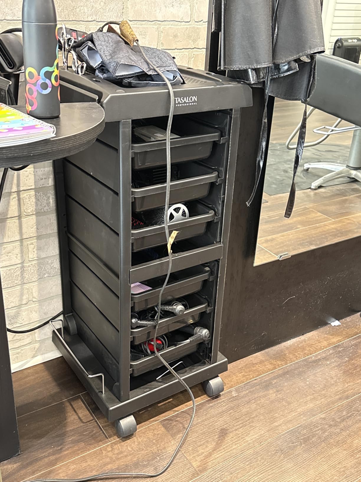 TASALON Salon Trolley - Space Saving Rolling Cart for Extra Storage - 6-Tray Multipurpose Salon Cart - Tattoo Tray customer photo 1