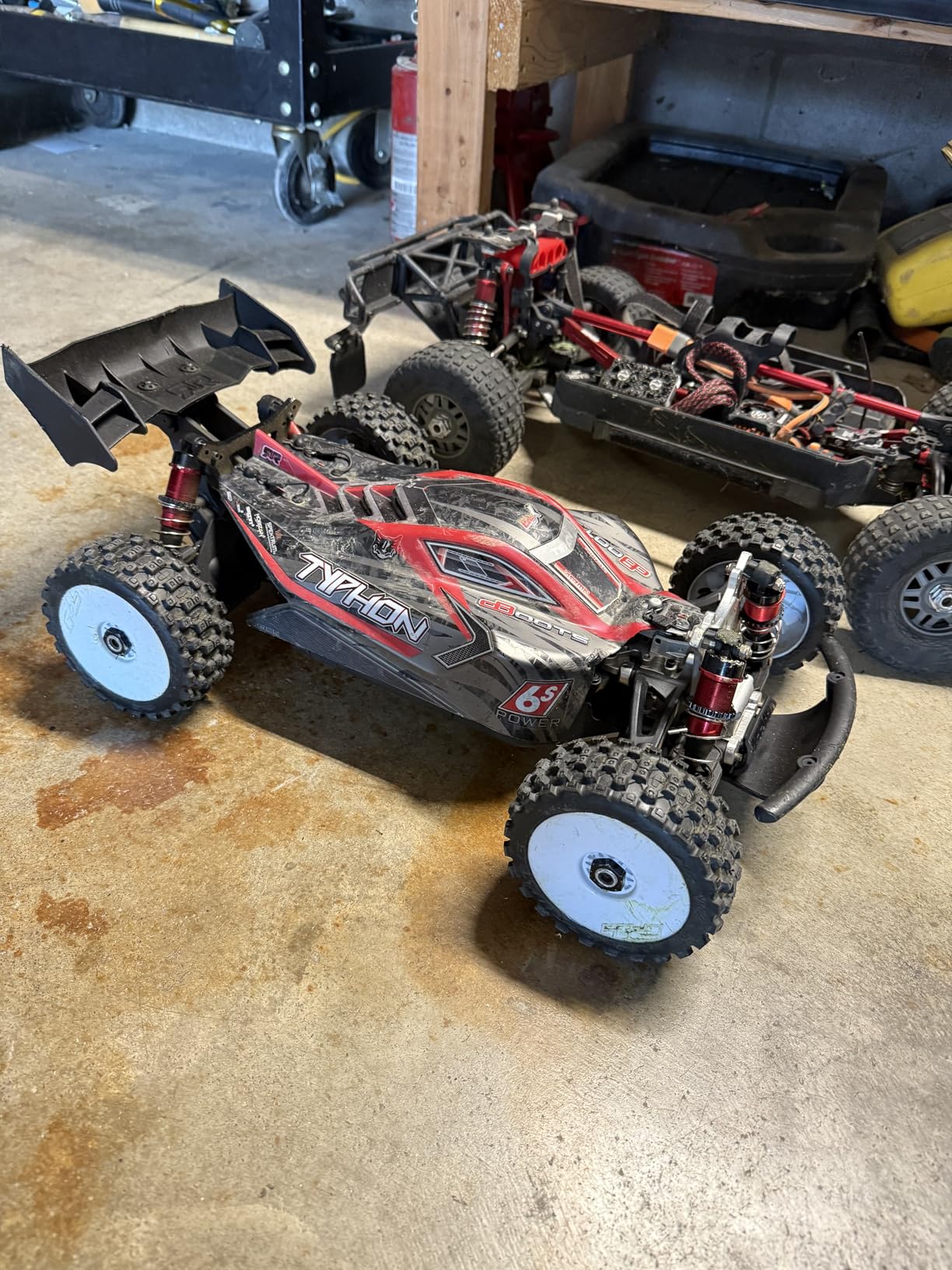 ARRMA RC Car 1/8 Typhon 6S V5 4WD BLX Buggy with Spektrum Firma RTR (Ready-to-Run), Black and Red customer photo 2