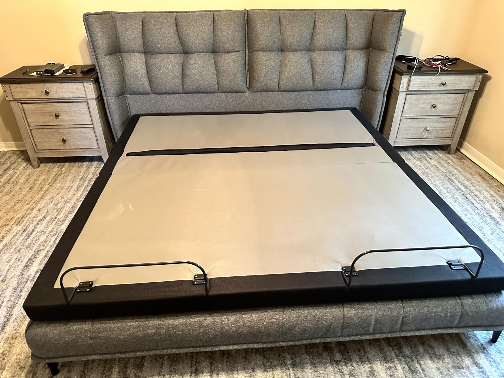 Sven & Son Bliss Adjustable Bed Base-Frame Only, Head and Foot Lift, Lumbar Support, Head-Pillow-Tilt, Massage, Under-Bed Lights, USB, Memory Positions, Zero Gravity - Split King customer photo 1