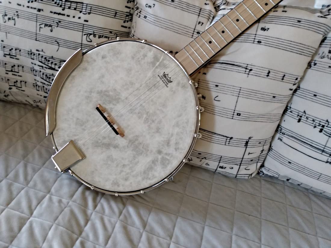 AKLOT 5 String Banjos Full Size Open Back Banjo Adjustable Maple Body Remo Head with 2 Tuning Wrench, 4 Picks, Strings, Tuner, Strap Ruler, Cleaning Cloth, Gig Bag for New Beginner Professional customer photo 2