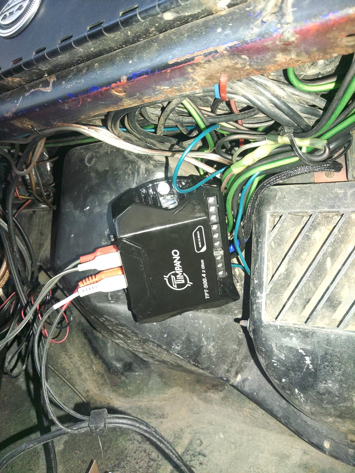 Timpano 4 Channel Amplifier Car Audio 4 x 125 Watts 2 Ohm, TPT-500.4 2 Ohm Small Mini Stereo Amp 12 Volts Full Range Class D - Bridgeable Car Amplifier customer photo 2