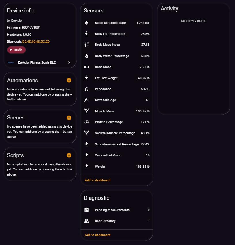 Etekcity Scale for Body Weight, Smart Digital Bathroom Weighing Scales with Body Fat and Water Weight for People, Bluetooth BMI Electronic Body Analyzer Machine, 400lb customer photo 2