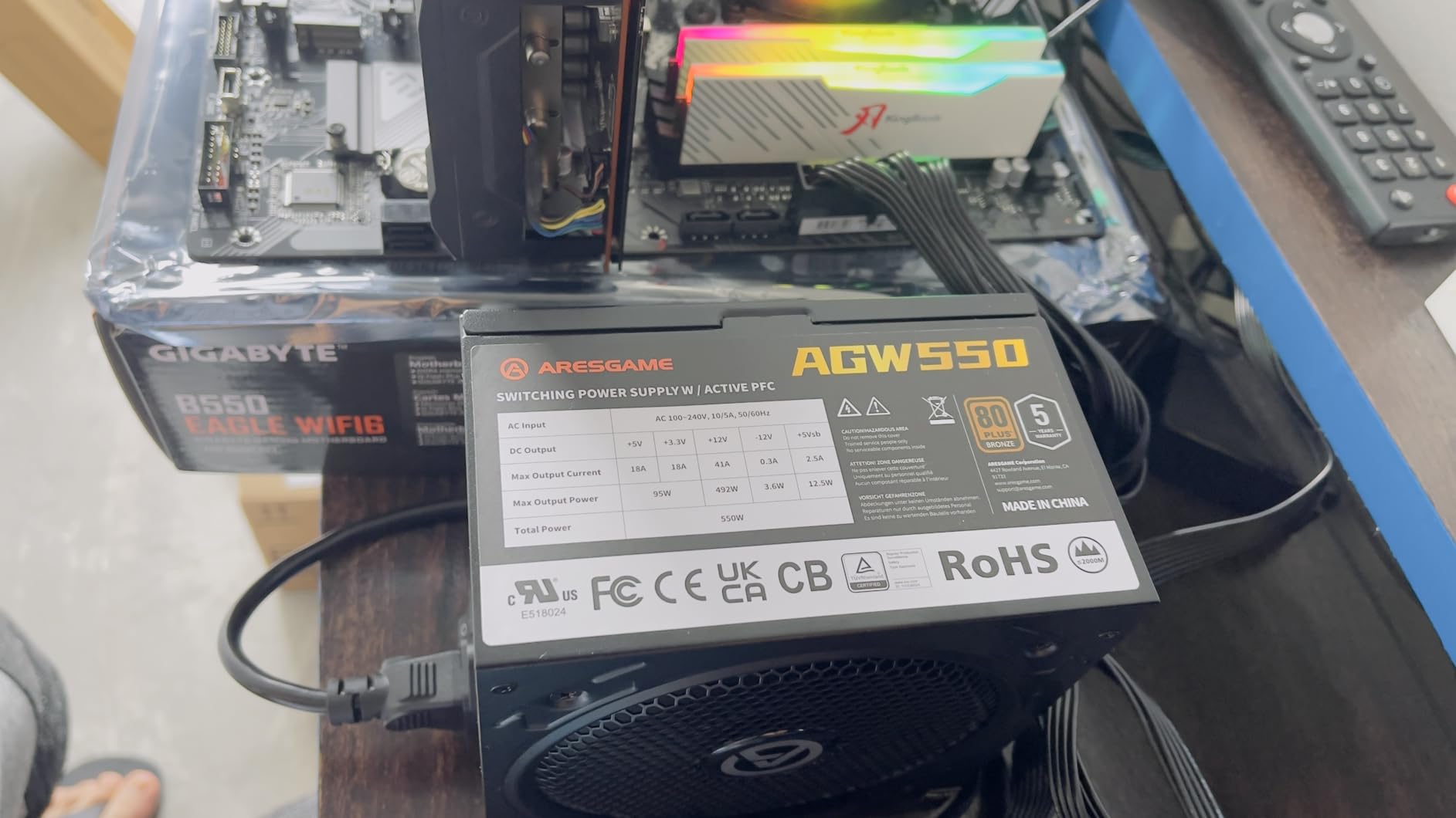 ARESGAME 750W 80+ Bronze Certified PSU, Semi Modular, ATX Power Supply customer photo 2