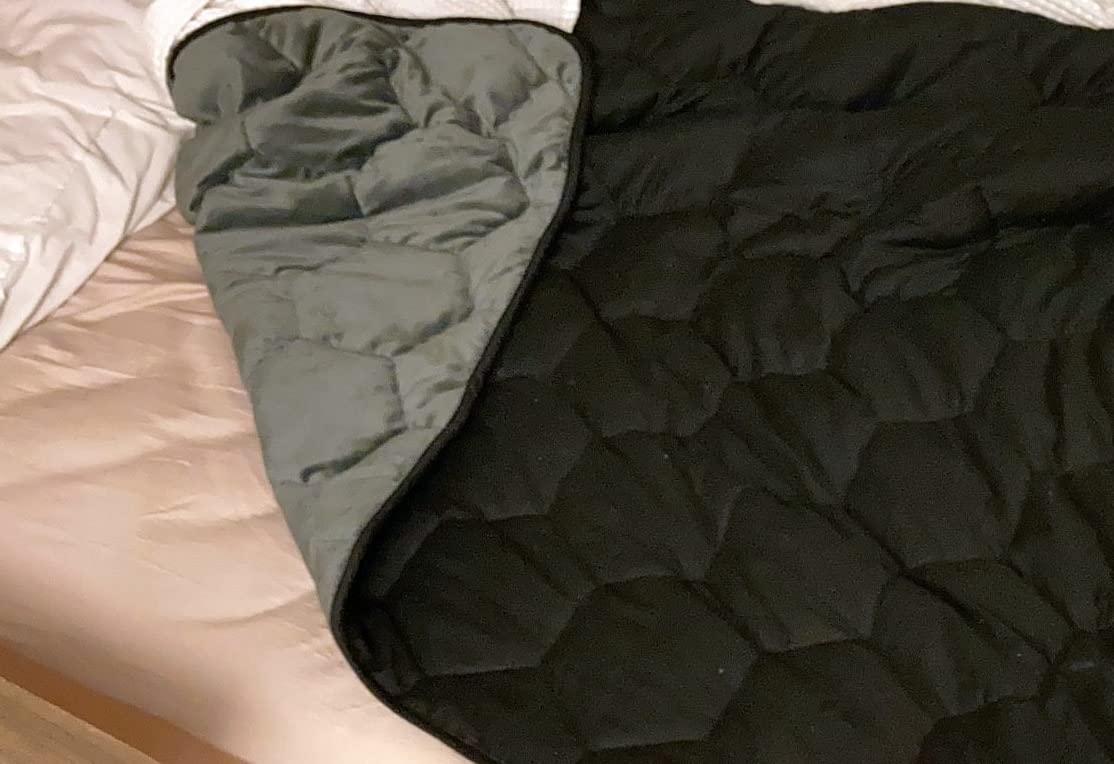 Layla 300 Thread Count Weighted Blanket with Fleece Top Layer, 100% Cotton Bottom Layer (20 pounds) customer photo 1