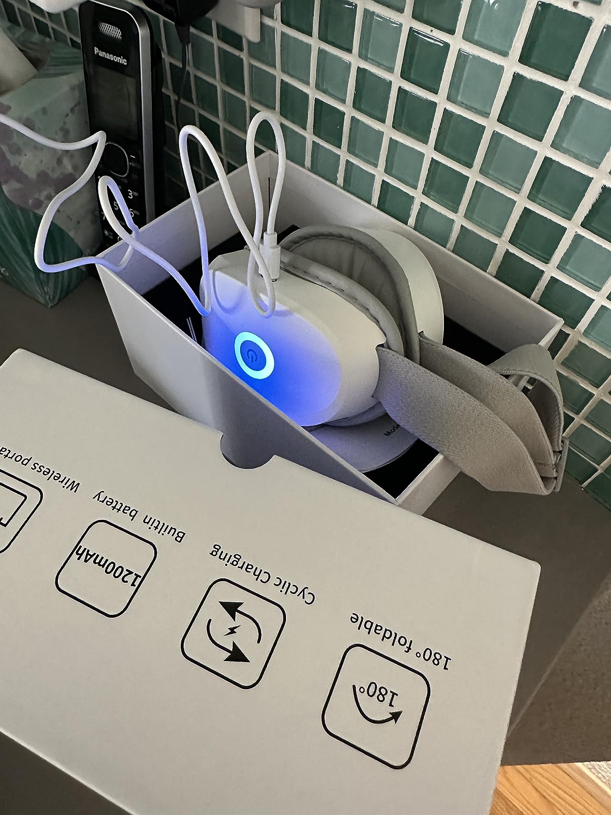 latumab Eye Massager with Heat, Heated Eye Mask with Bluetooth Music, Face Massager, Mask for Migraine & Headache Relief, Improved Sleep, Birthday Gifts for Mom Dad Women Men Her Him customer photo 2